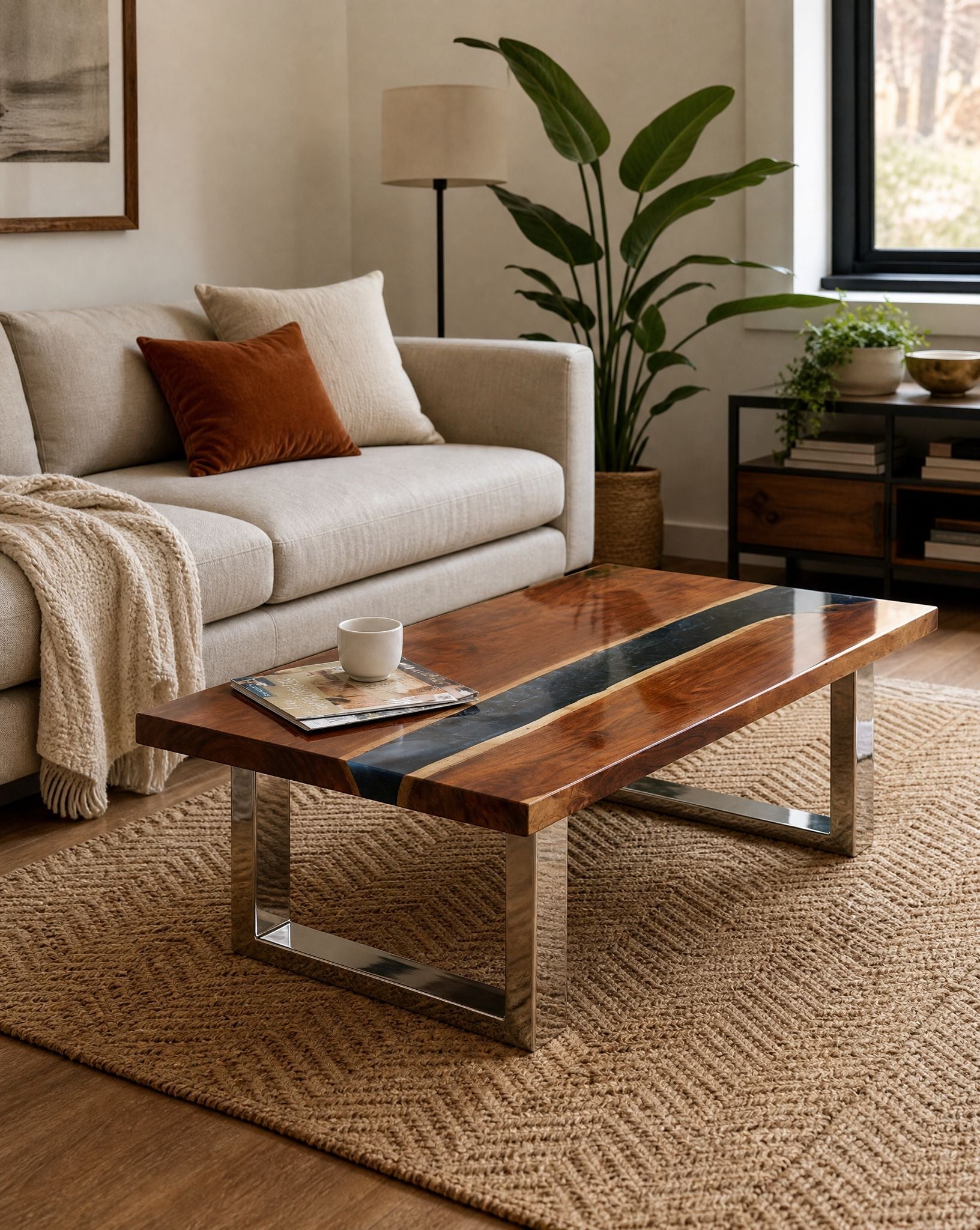 ENSEBLE EPOXY COFFEE TABLE - Art and craft furniture