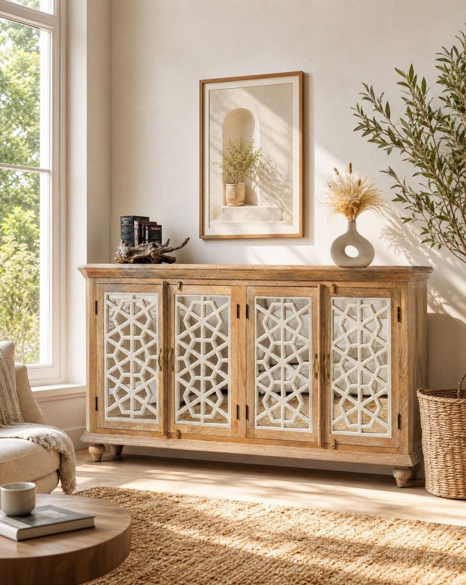 Expo Four Glass Door Sideboard - Art and craft furniture