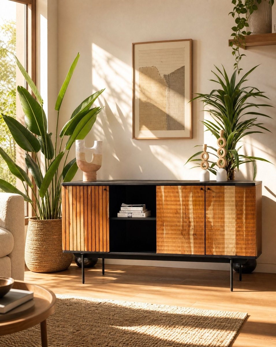 Florance Acacia Three Door Sideboard - Art and craft furniture