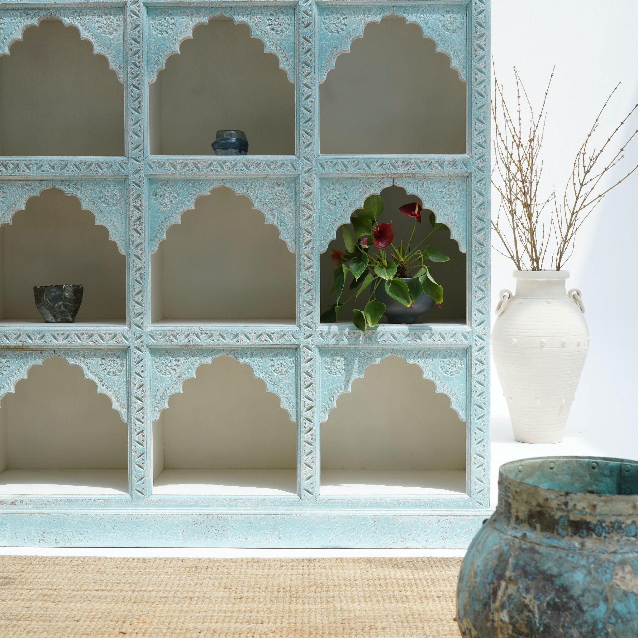 FLORENCE 12-BLOCK MEHRAB BOOKSHELF - Art and craft furniture