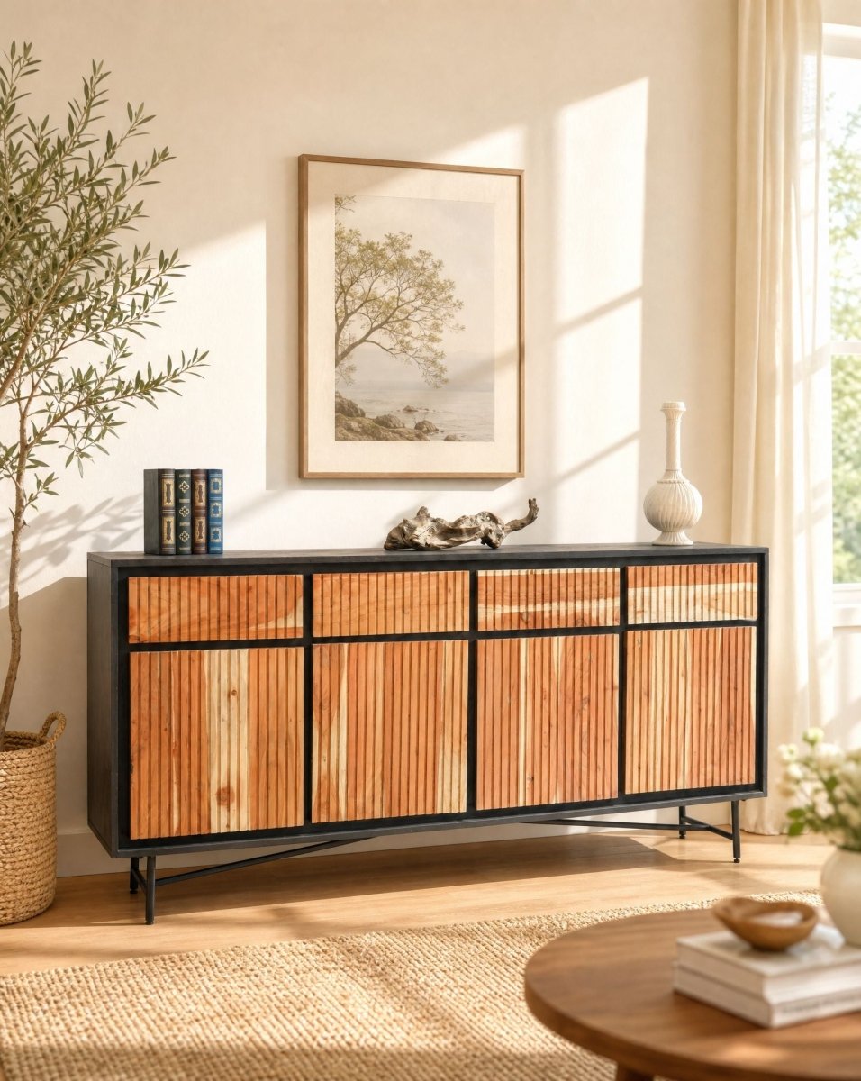Florence Acacia Wood Sideboard - Art and craft furniture