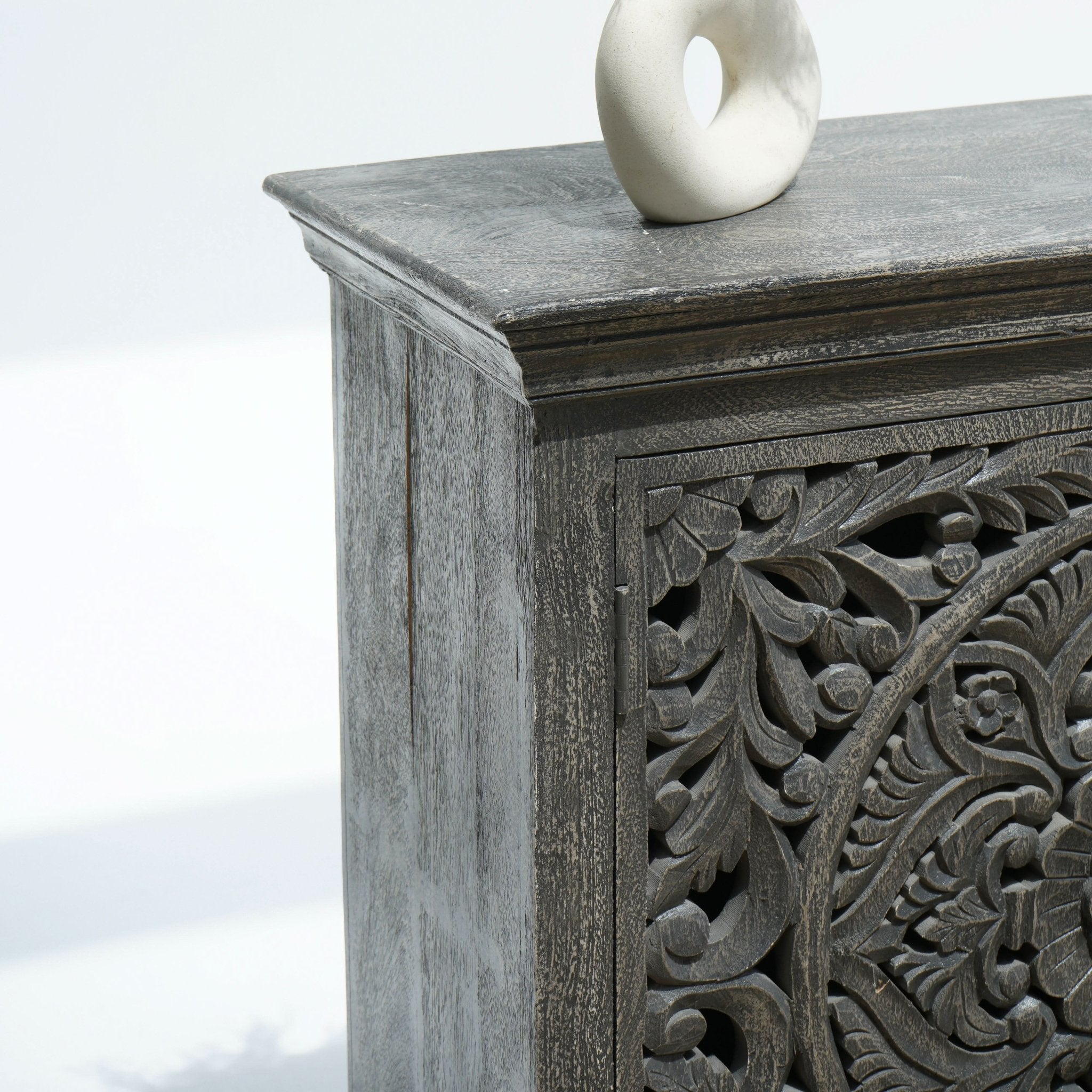 FLORVEN FOUR DOOR CARVED SIDEBOARD - Art and craft furniture