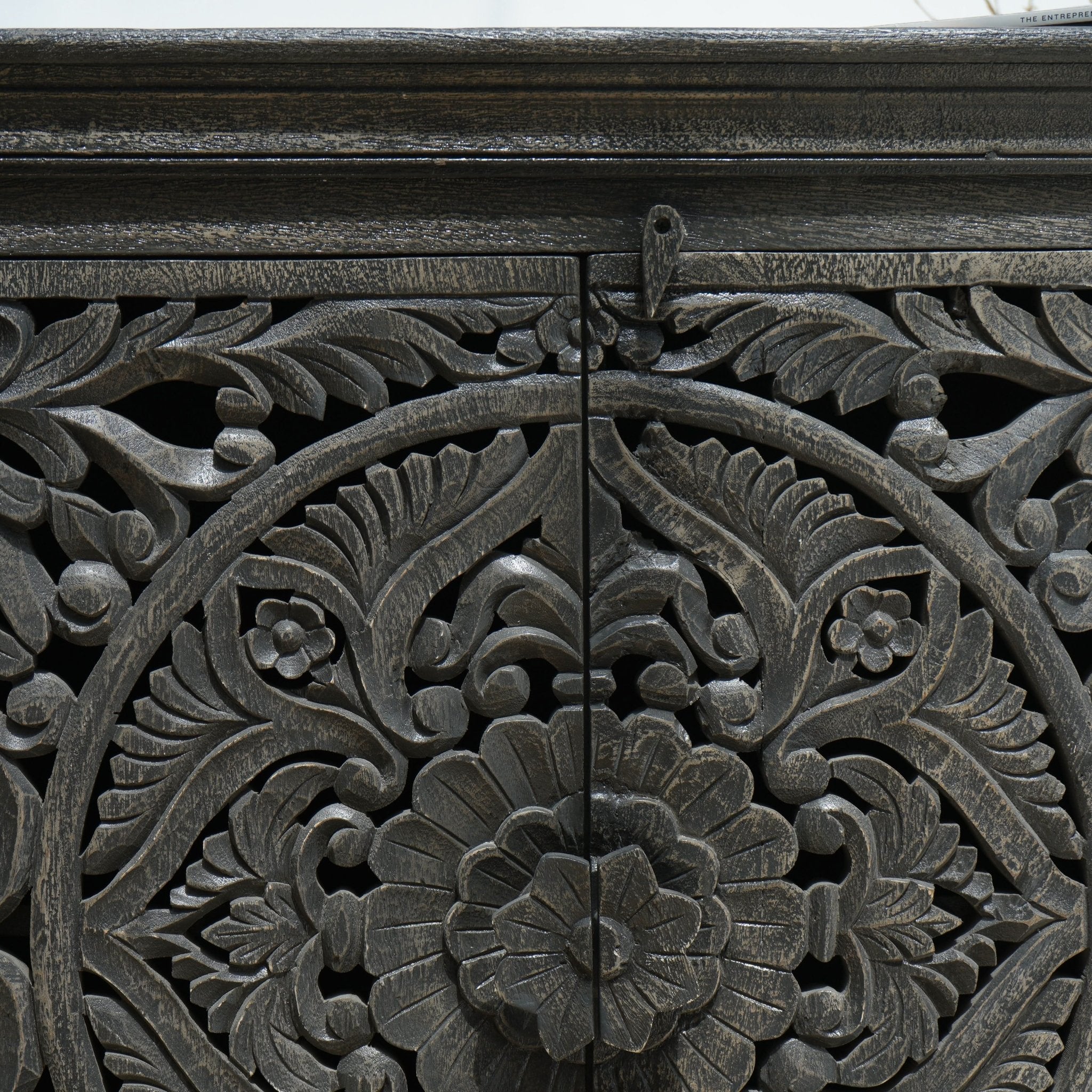 FLORVEN FOUR DOOR CARVED SIDEBOARD - Art and craft furniture