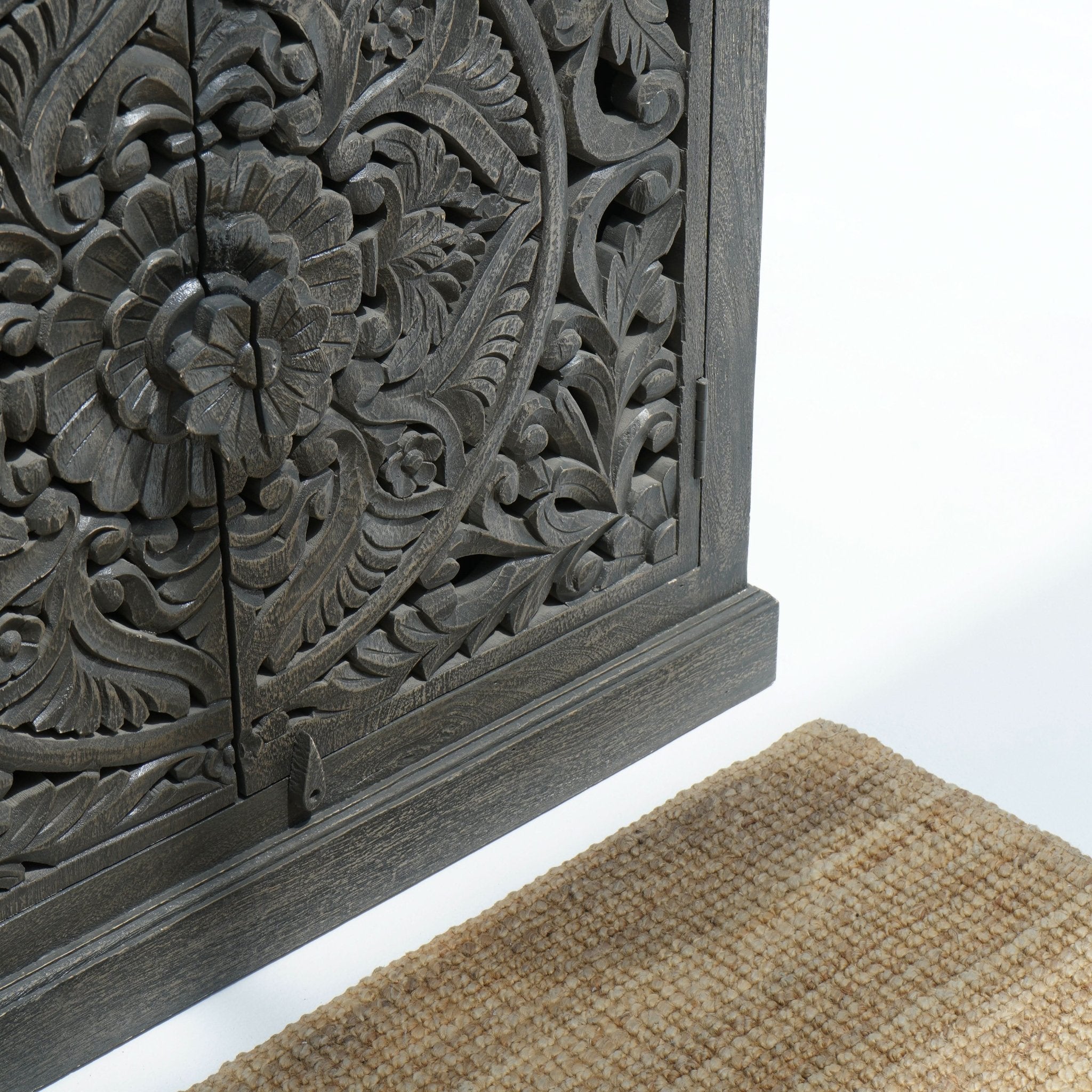 FLORVEN FOUR DOOR CARVED SIDEBOARD - Art and craft furniture