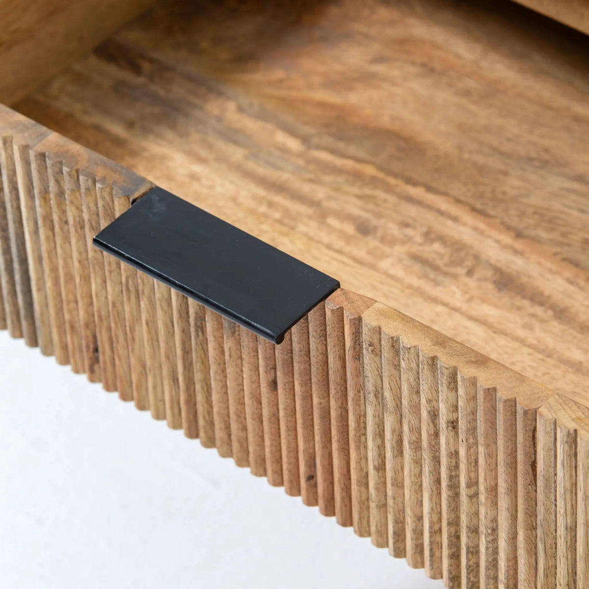 Fluteline Mango Wood Coffee Table - Art and craft furniture