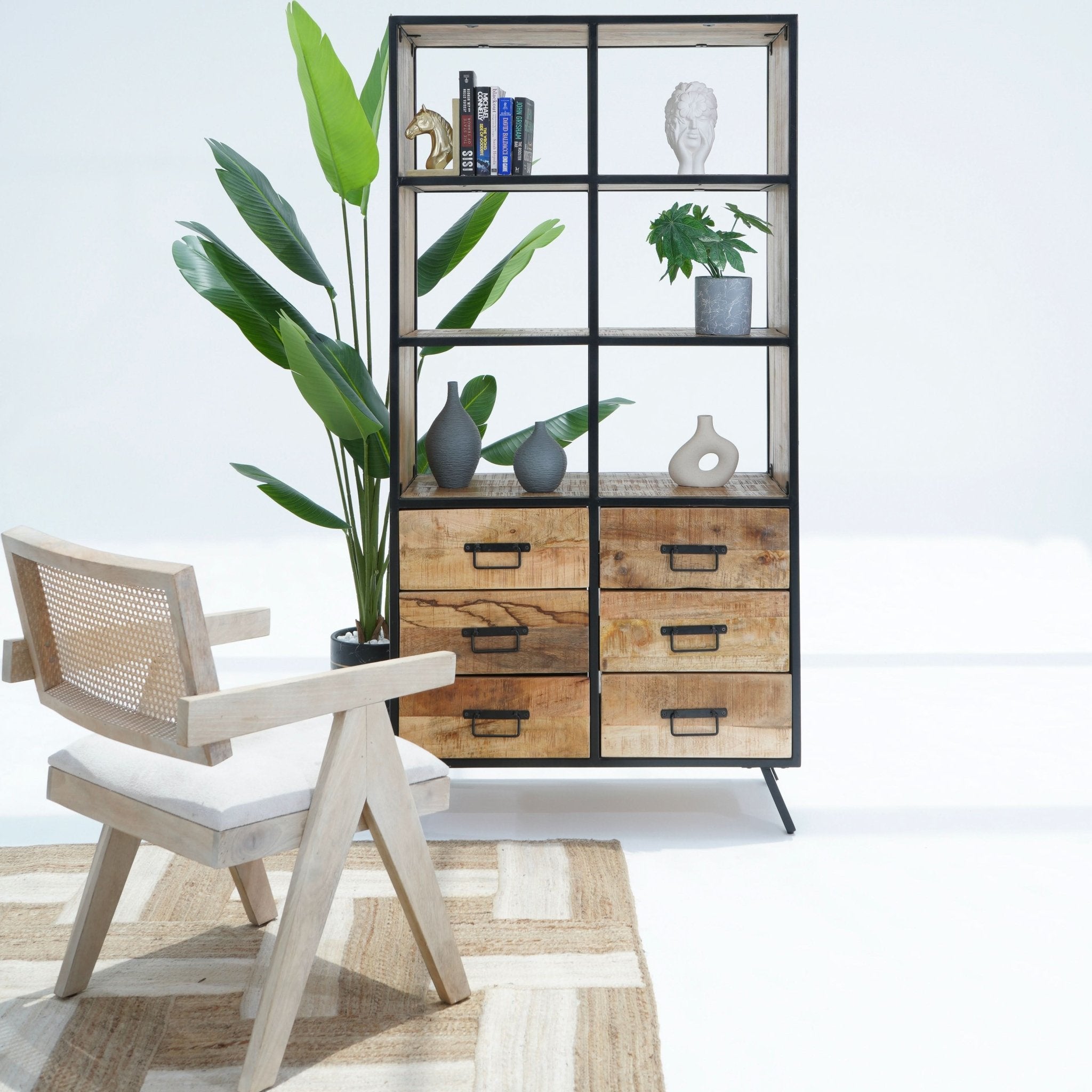 GENEVA SIX-DRAWER BOOKSHELF - Art and craft furniture