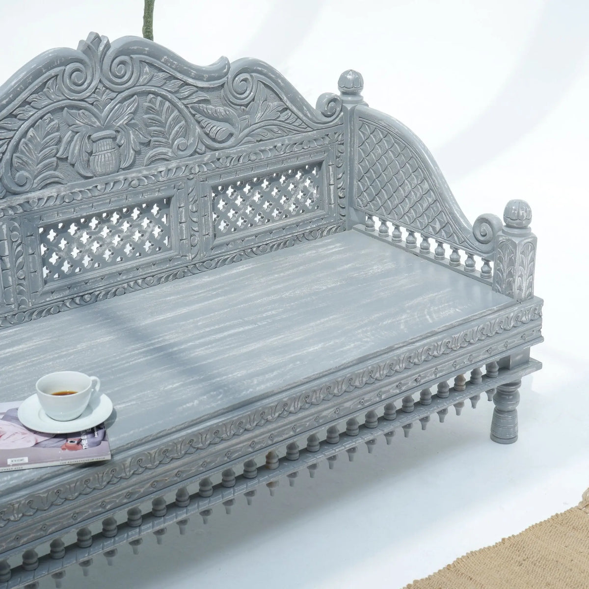 Georgia Wooden Carving Sofa - Art and craft furniture