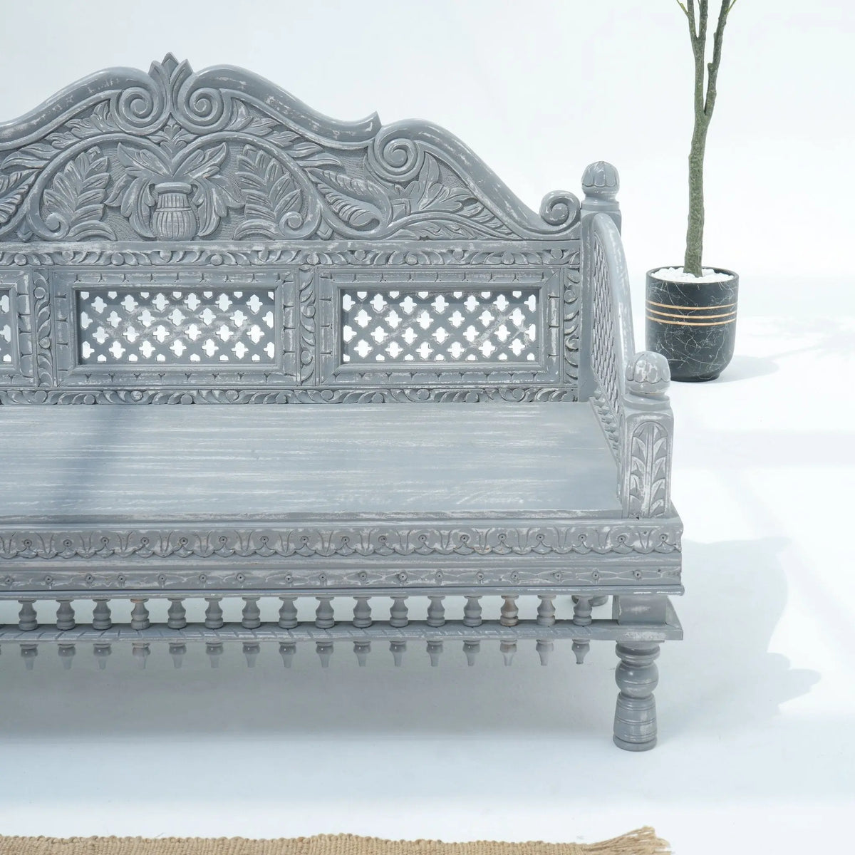 Georgia Wooden Carving Sofa - Art and craft furniture