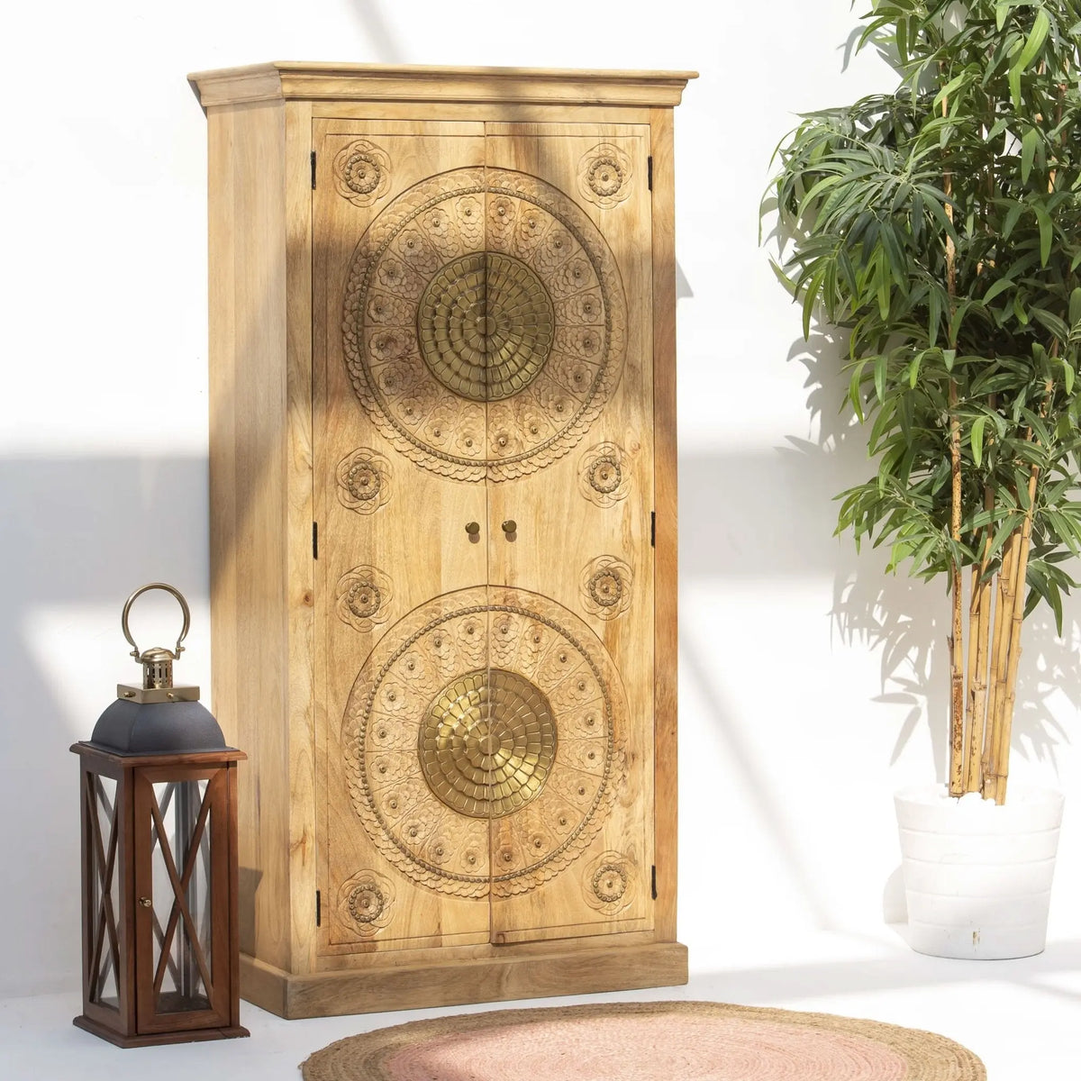 Gold Coat Wooden Cabinet - Art and craft furniture