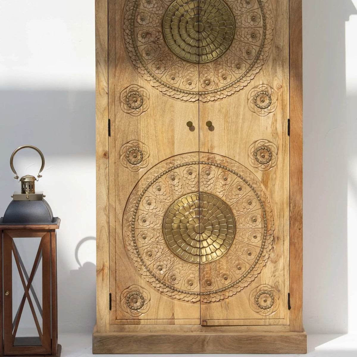 Gold Coat Wooden Cabinet - Art and craft furniture