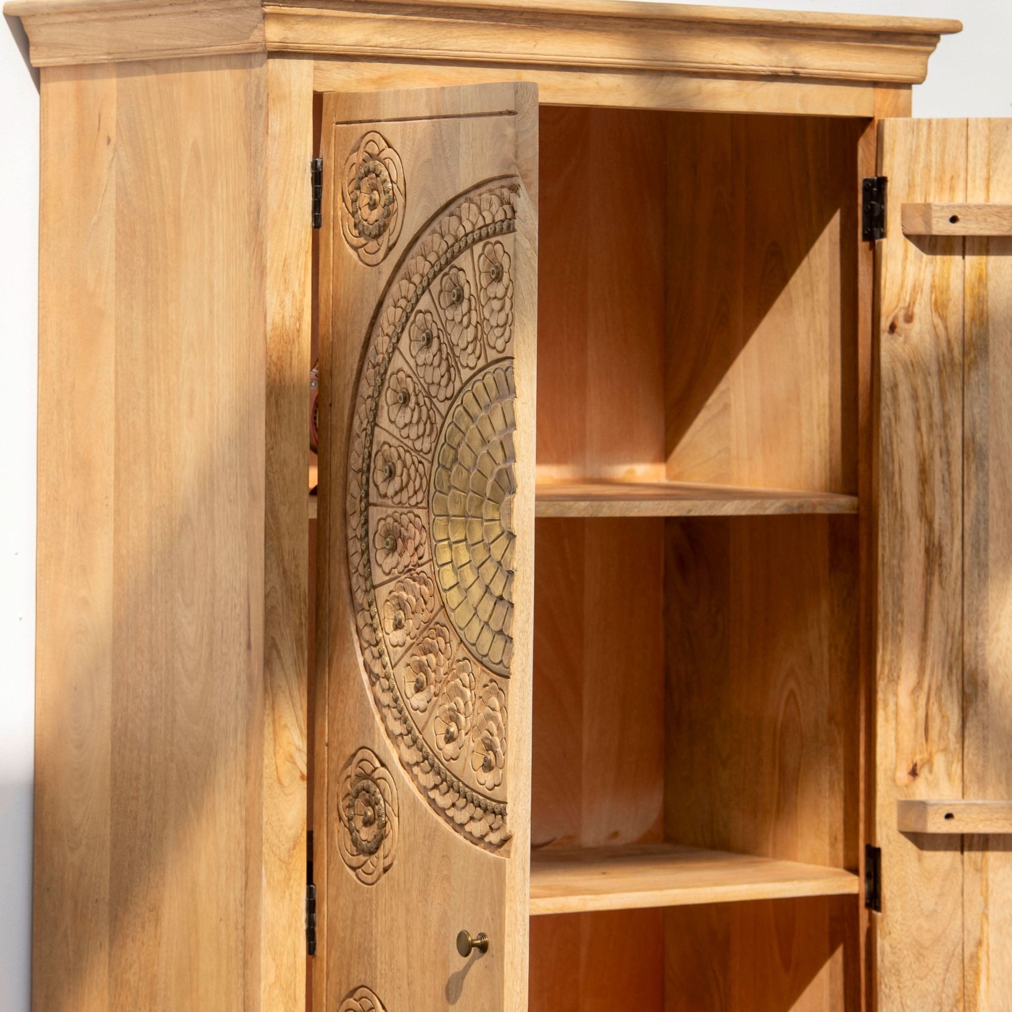 GOLD COAT WOODEN CABINET - Art and craft furniture