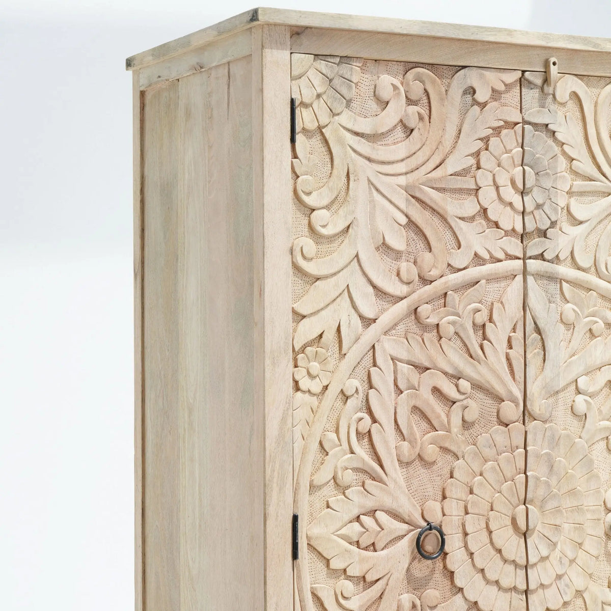 Dabora Carved Wooden Cabinet - Art and craft furniture