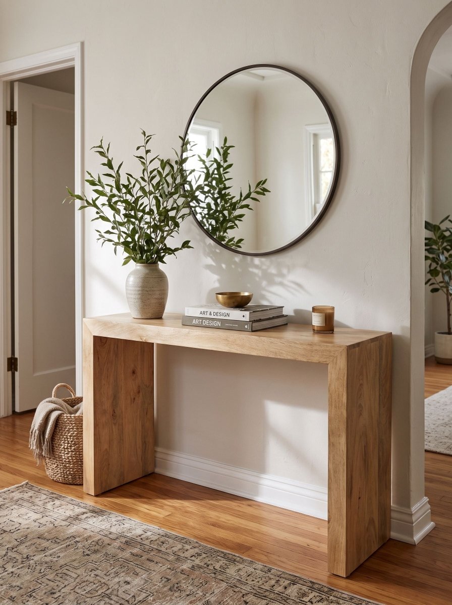 Holvera Wooden Holo Console Table Art and craft furniture