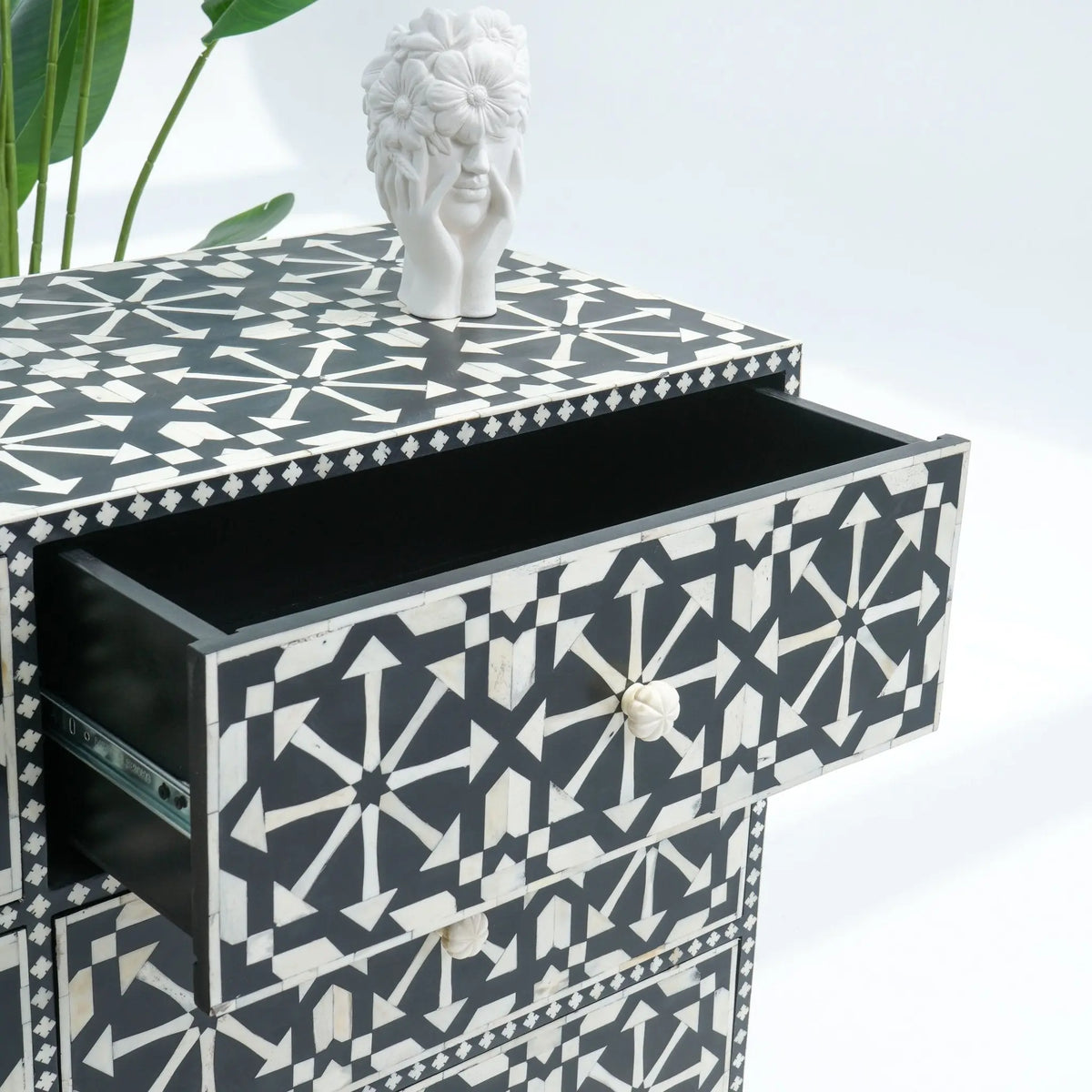 Inlay Nine Drawer Chest Of Drawer - Art and craft furniture