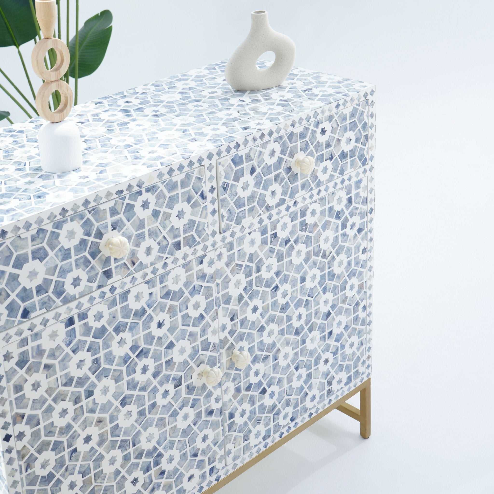 INLAY TWO DRAWER SIDEBOARD - Art and craft furniture