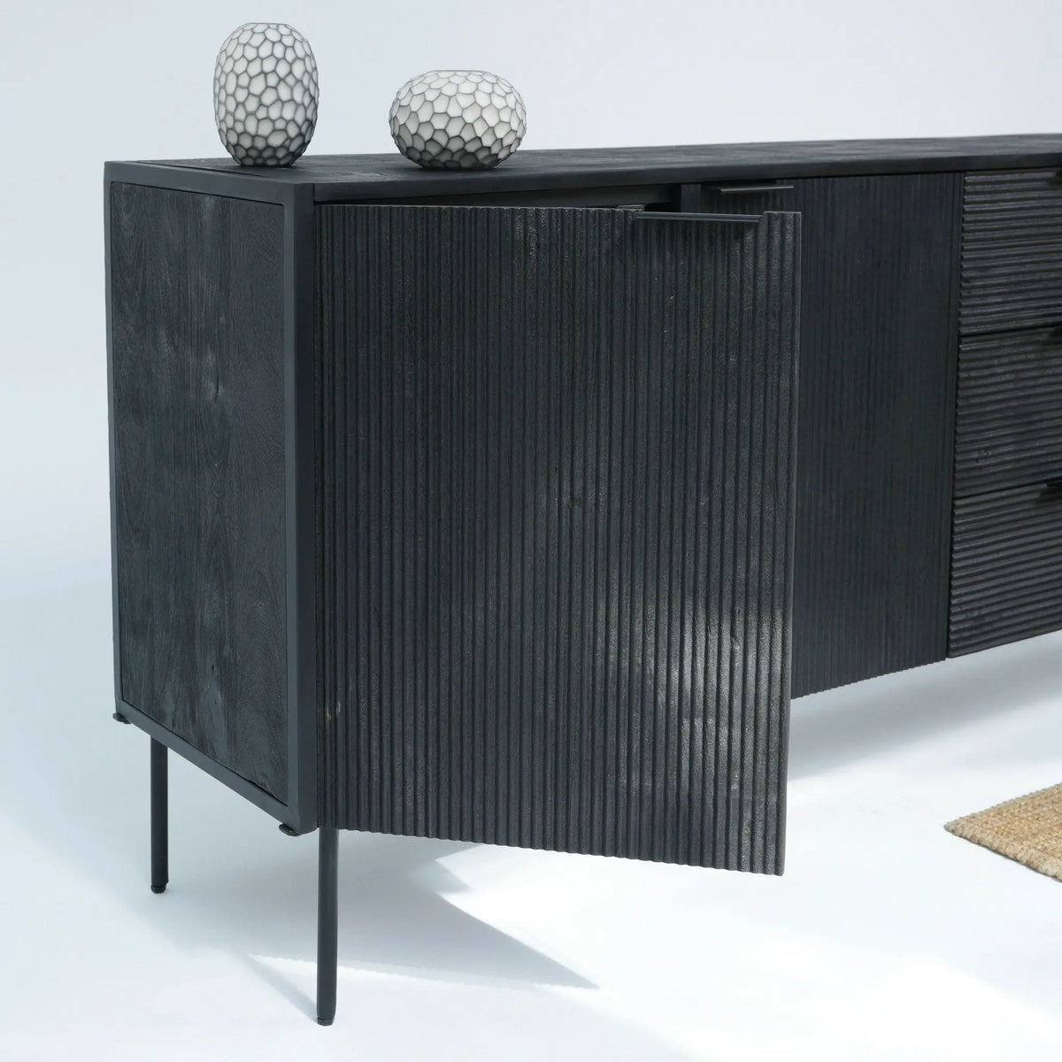 Linwood Iron Three Door Sideboard - Art and craft furniture