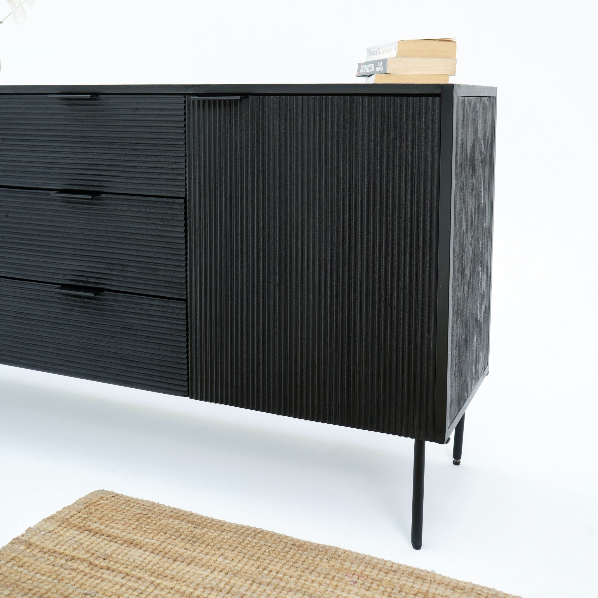 LINWOOD TWO DOOR THREE DRAWER SIDEBOARD - Art and craft furniture