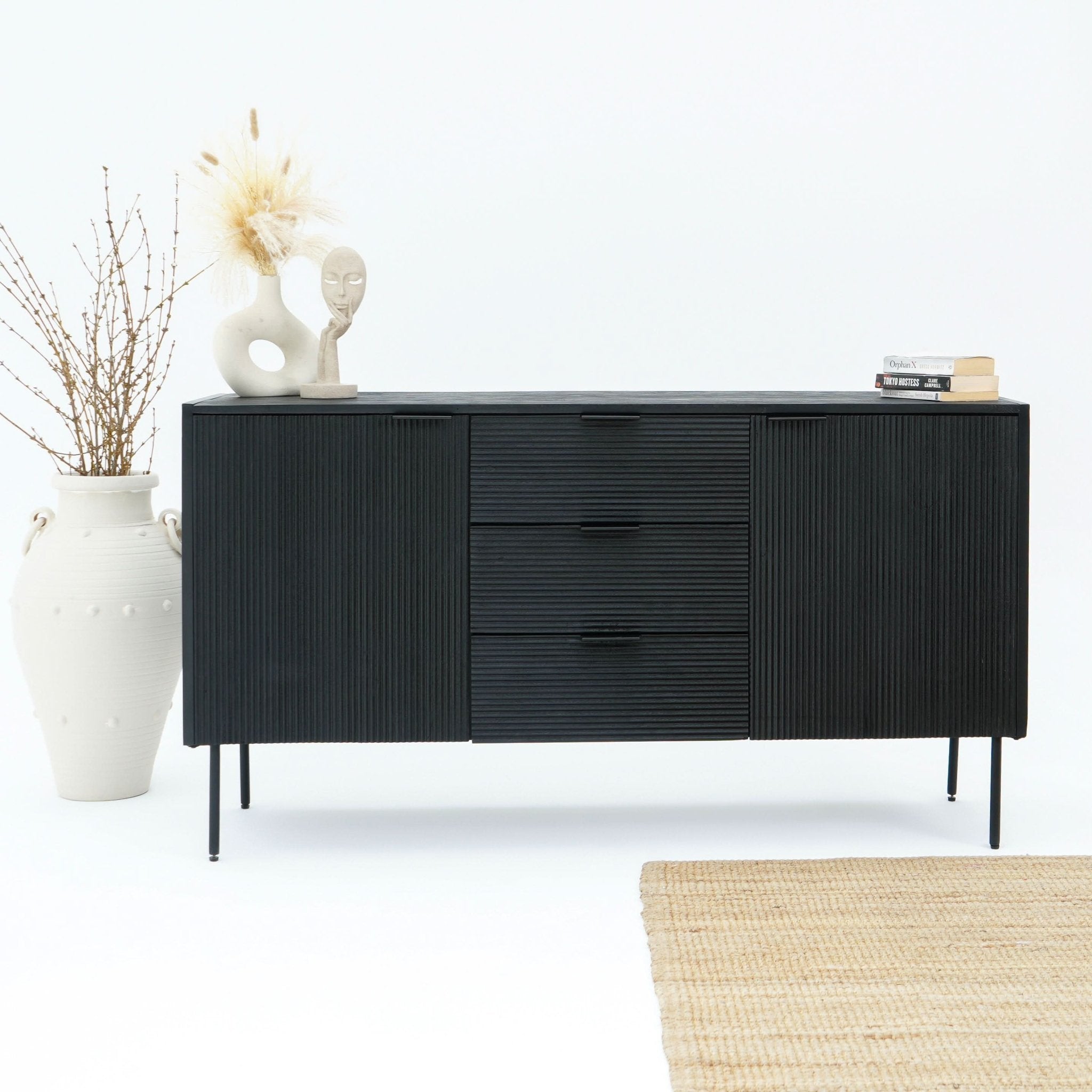 LINWOOD TWO DOOR THREE DRAWER SIDEBOARD - Art and craft furniture