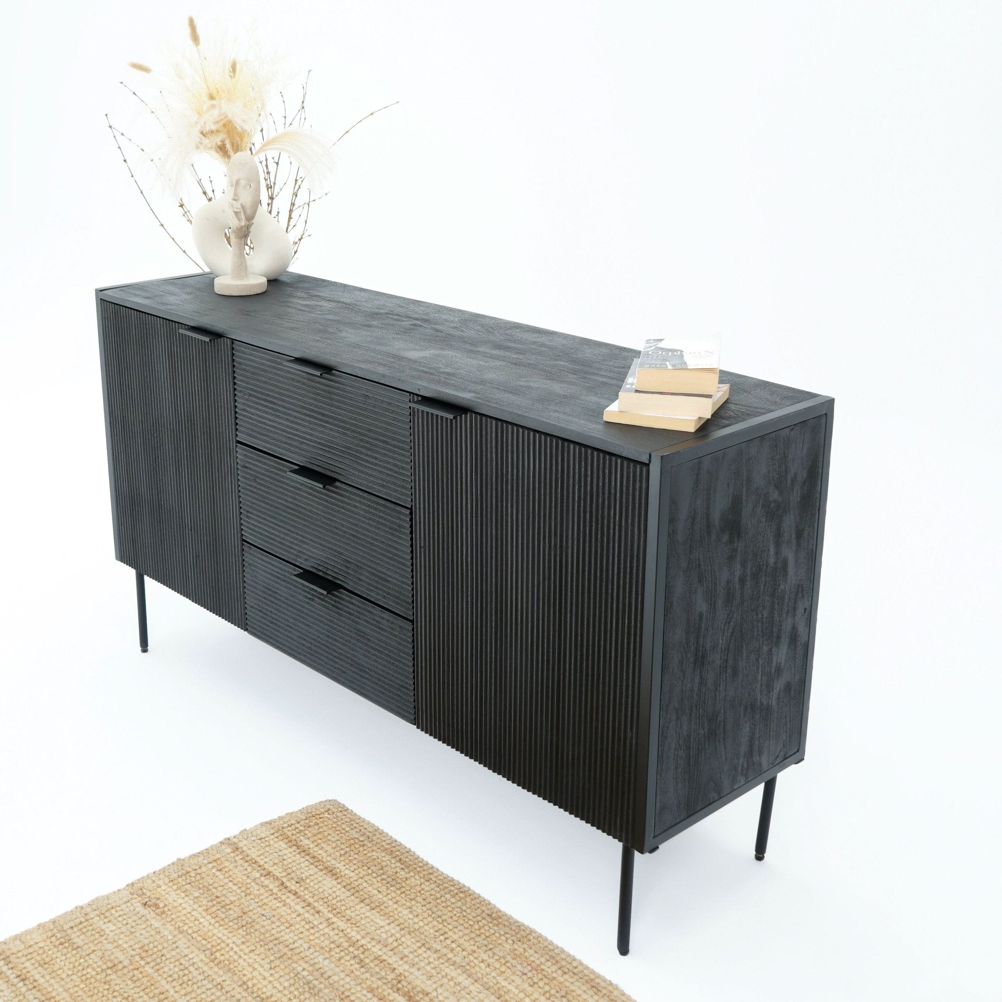 LINWOOD TWO DOOR THREE DRAWER SIDEBOARD - Art and craft furniture