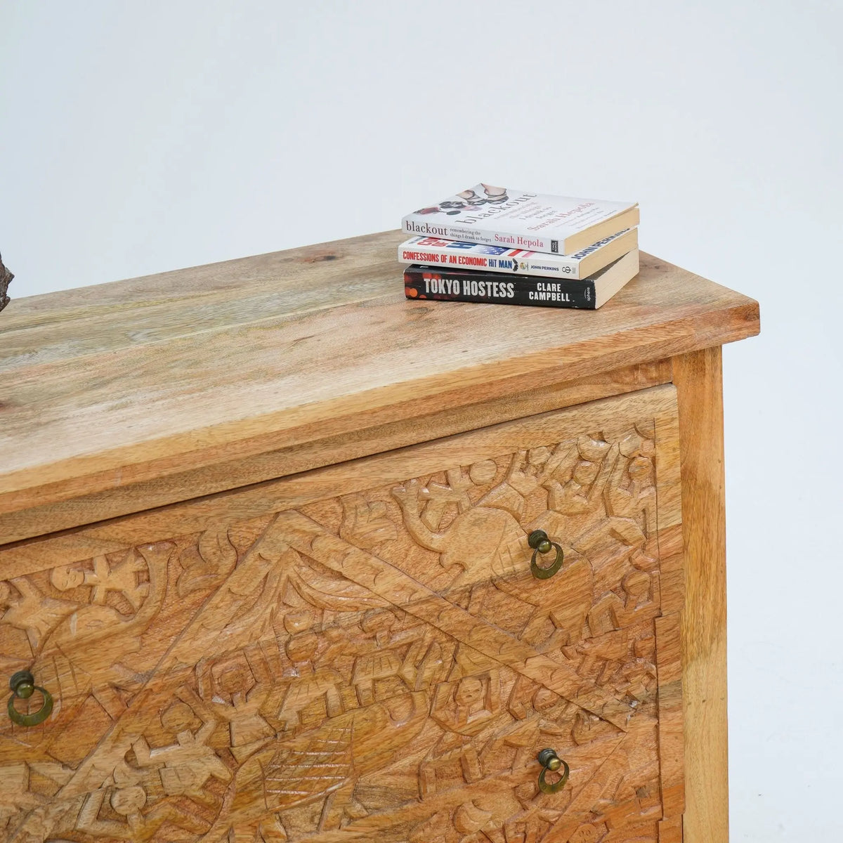 Lismore Carved Six Drawer Chest of Drawers - Art and craft furniture