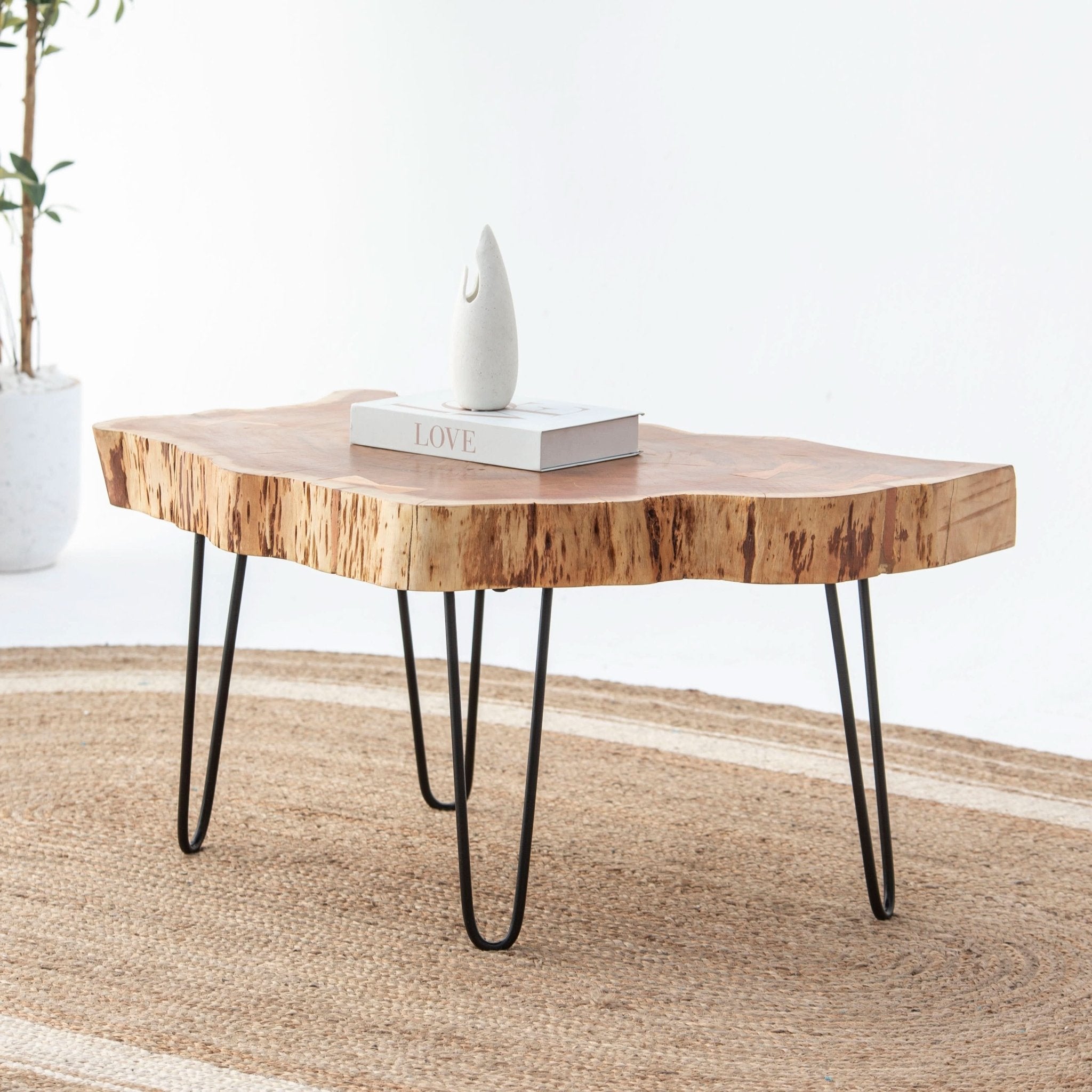 LIVE-EDGE ACACIA WOOD COFFEE TABLE - Art and craft furniture