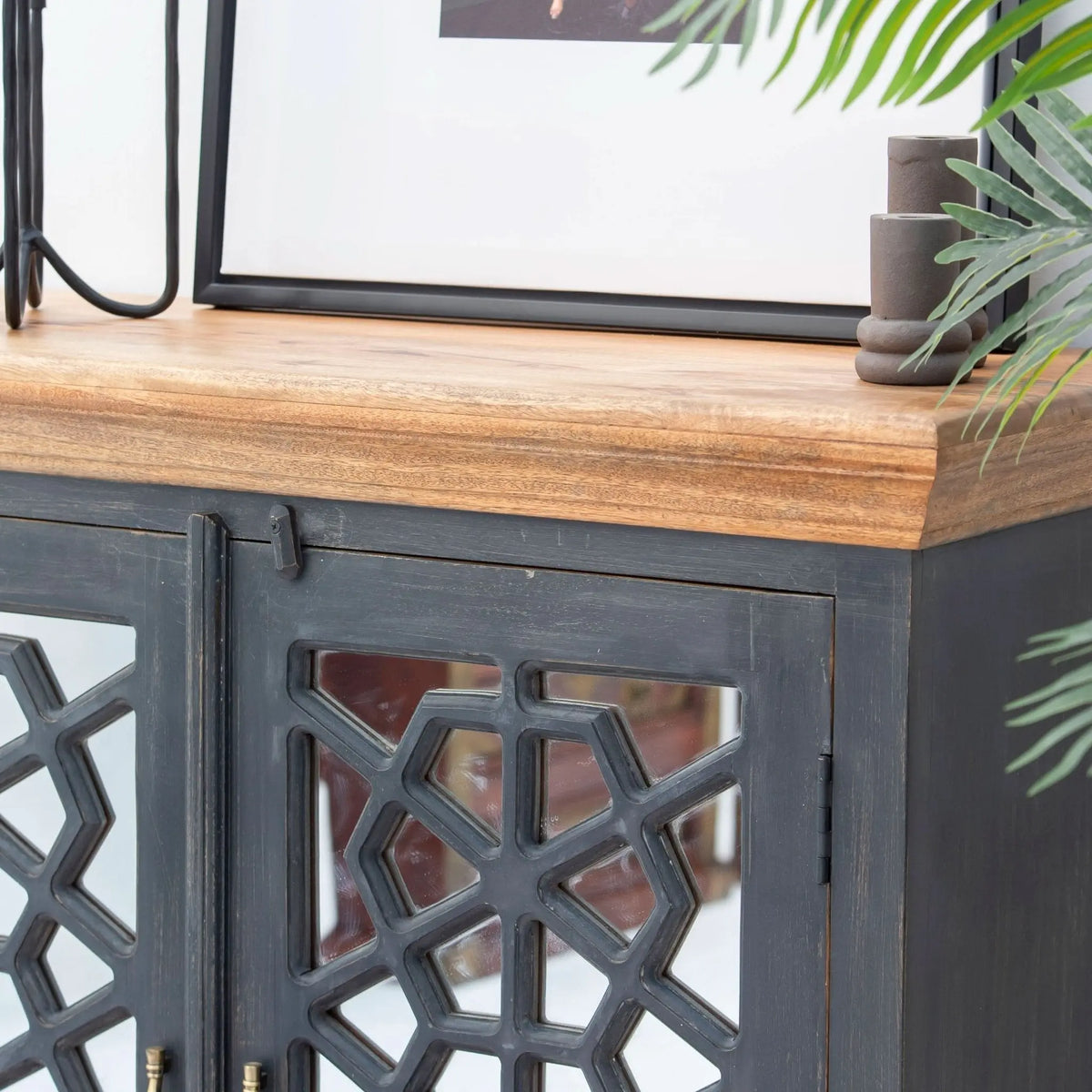 Lustre Two Glass Door Sideboard - Art and craft furniture