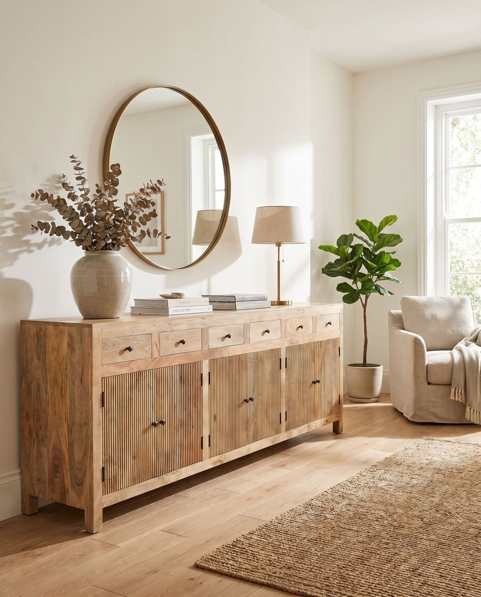 Luwin Lining 6 Drawer 6 Door Sideboard - Art and craft furniture