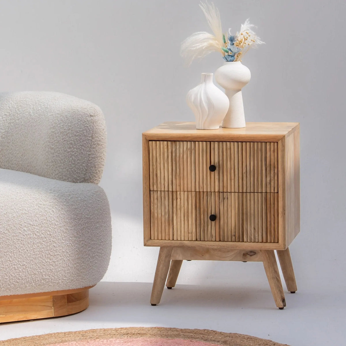 LUWIN LINING TWO DRAWER NIGHTSTAND - Art and craft furniture
