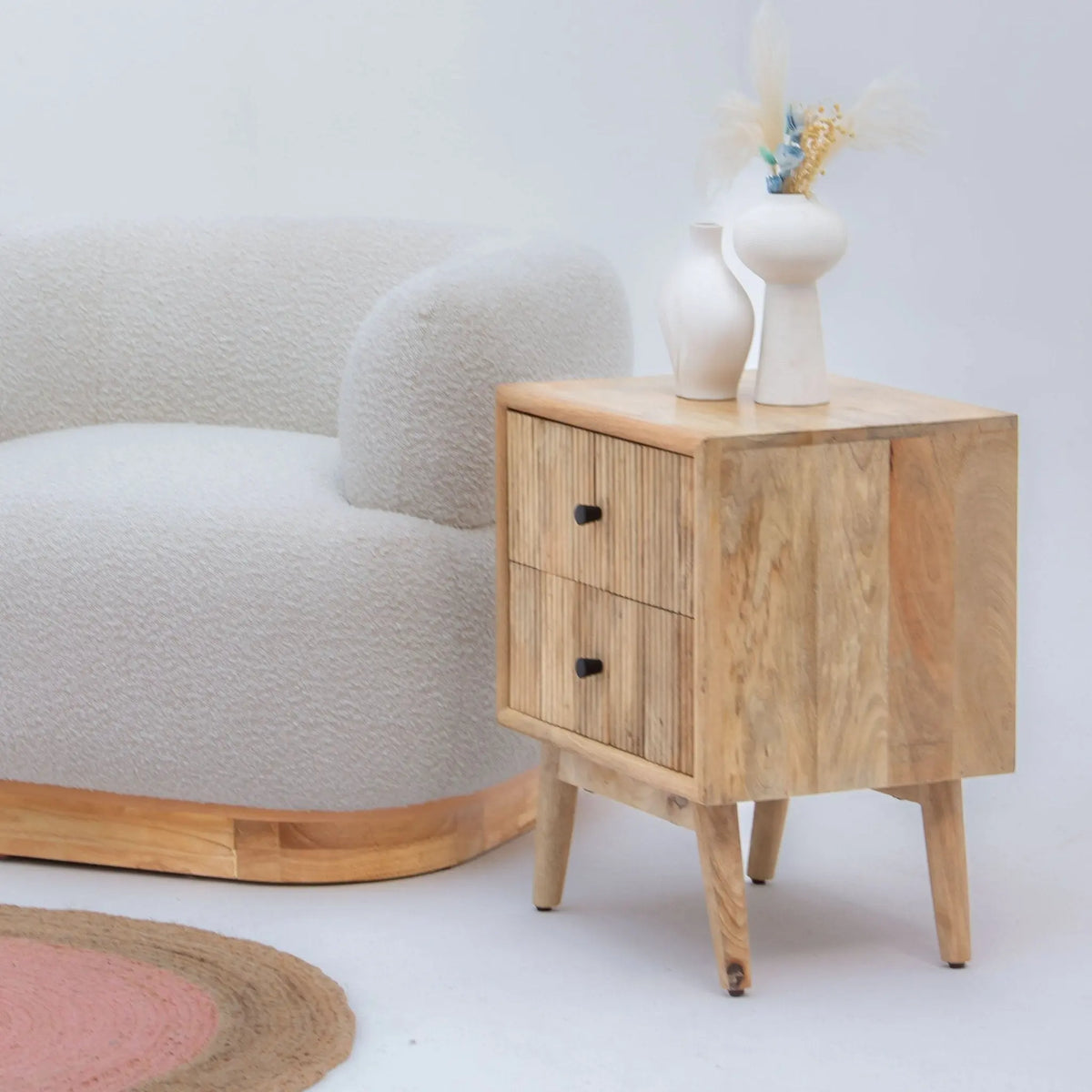 LUWIN LINING TWO DRAWER NIGHTSTAND - Art and craft furniture