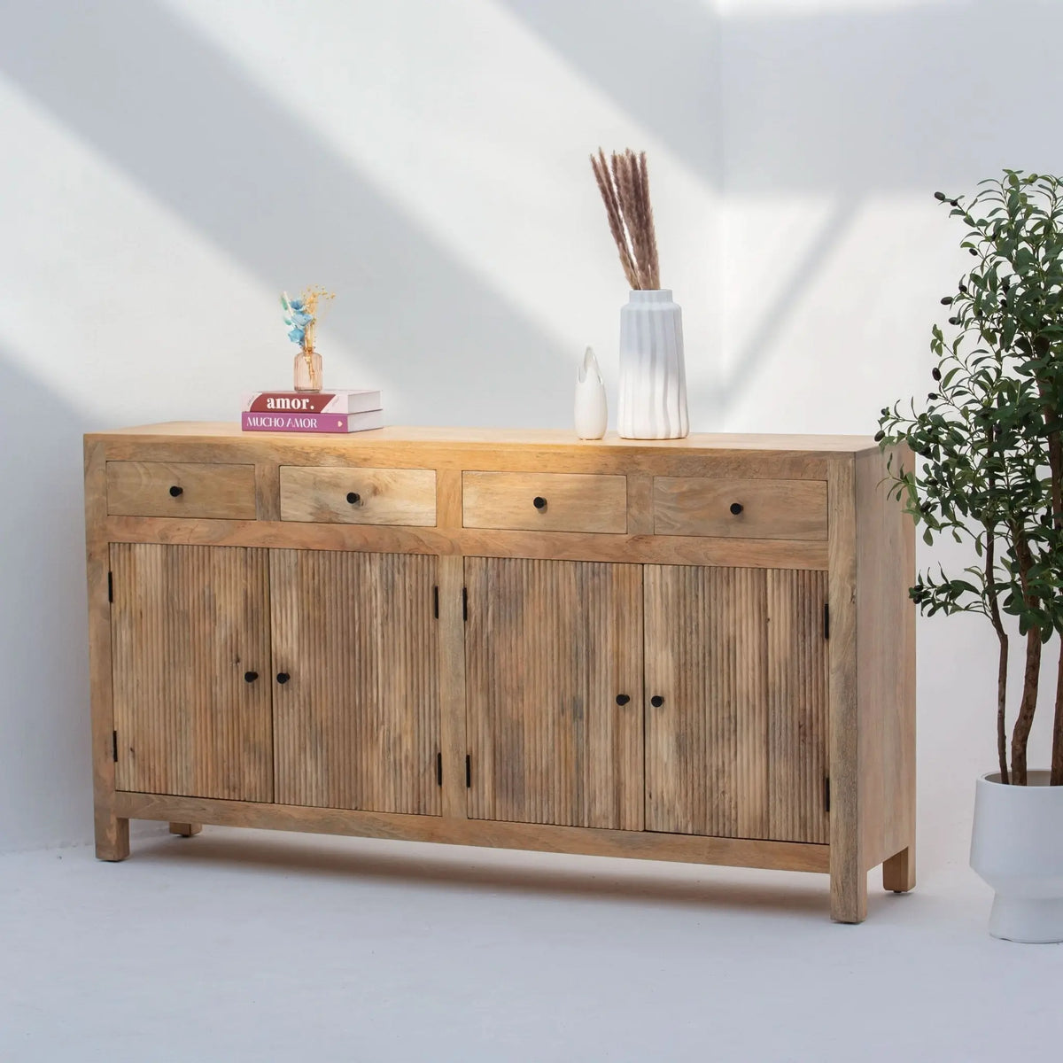 Luwin Lining Four Drawer Sideboard - Art and craft furniture