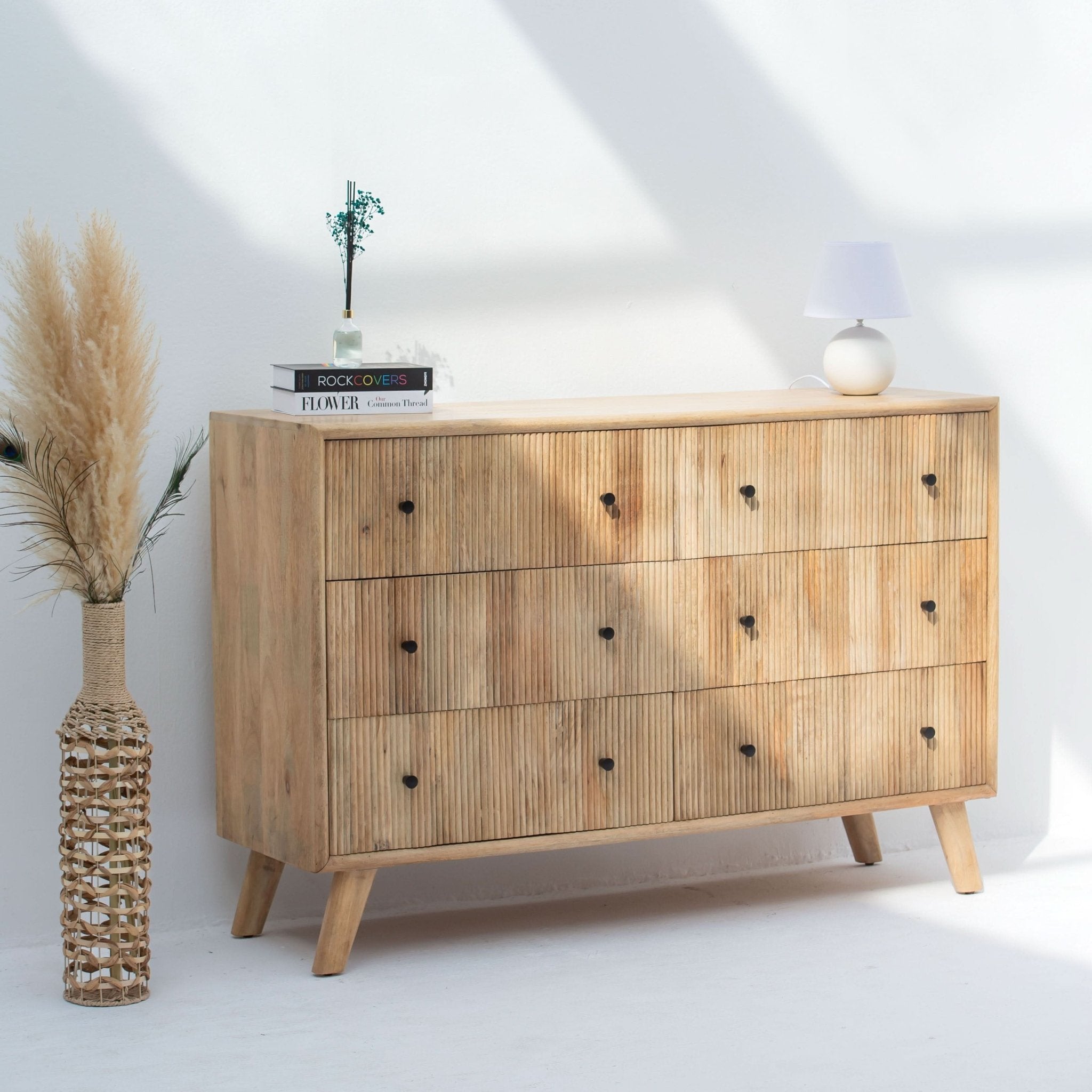 LUWIN WOODEN CHEST OF DRAWERS - Art and craft furniture