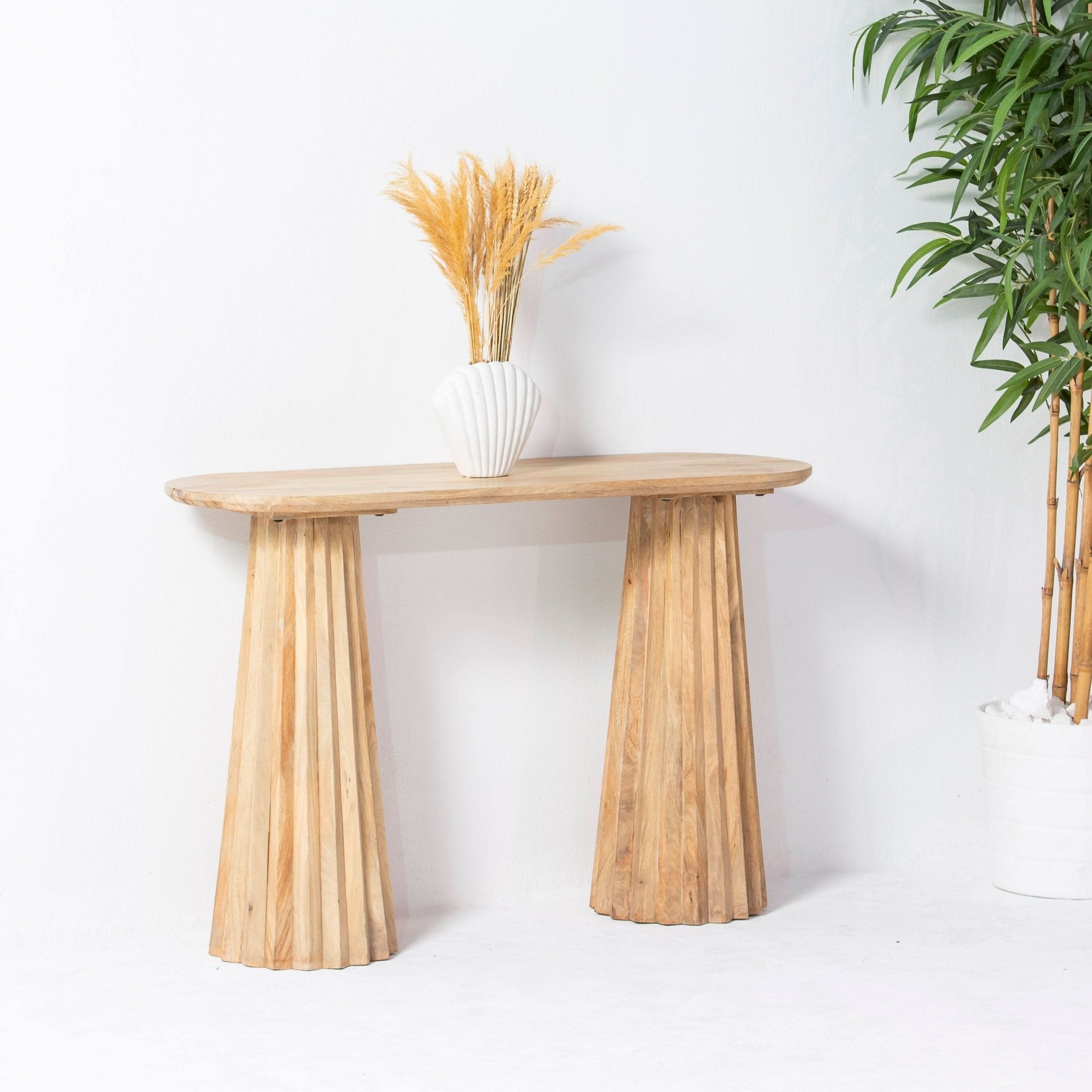 LUWIN WOODEN CONSOLE TABLE - Art and craft furniture