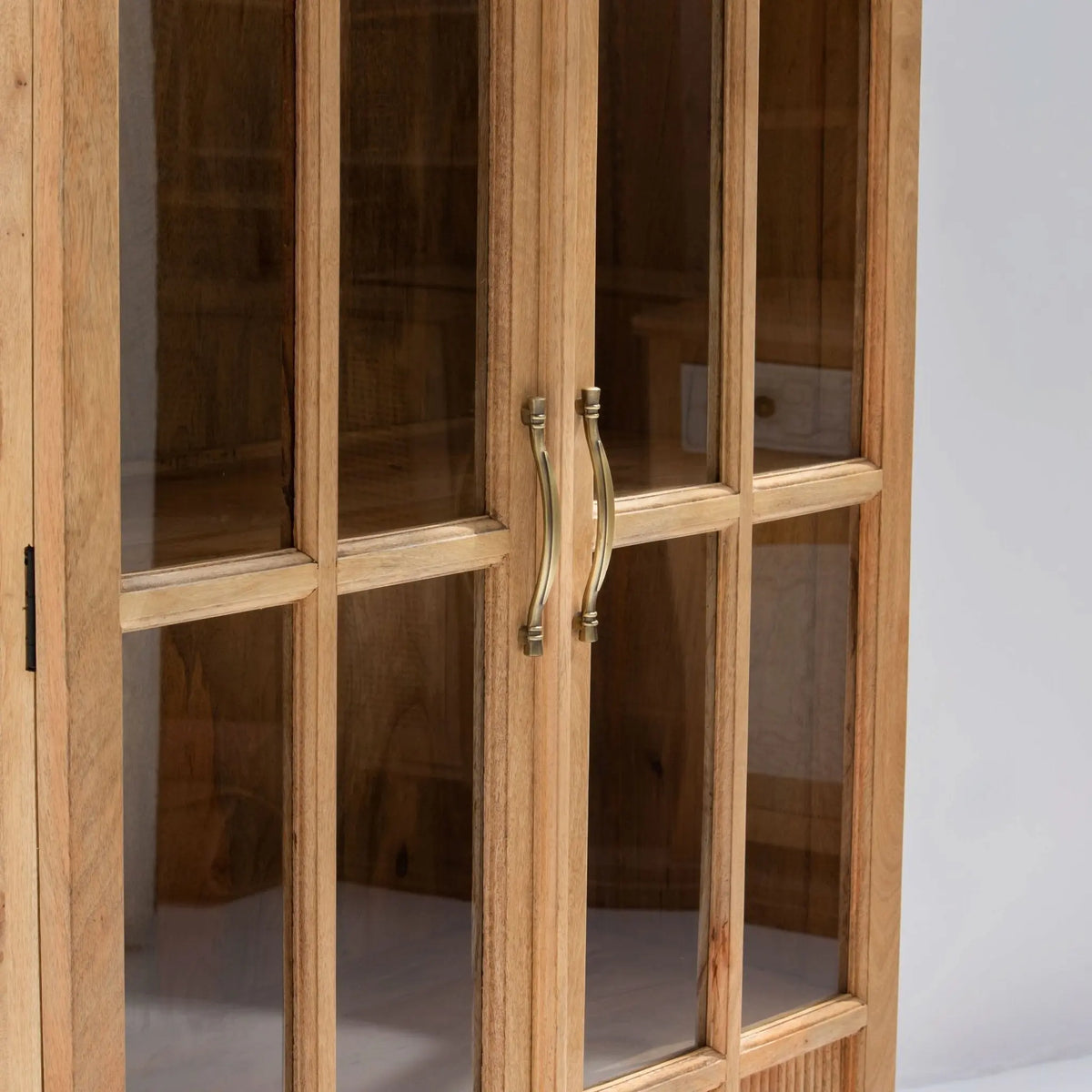 LUWIN WOODEN GLASS CABINET - Art and craft furniture