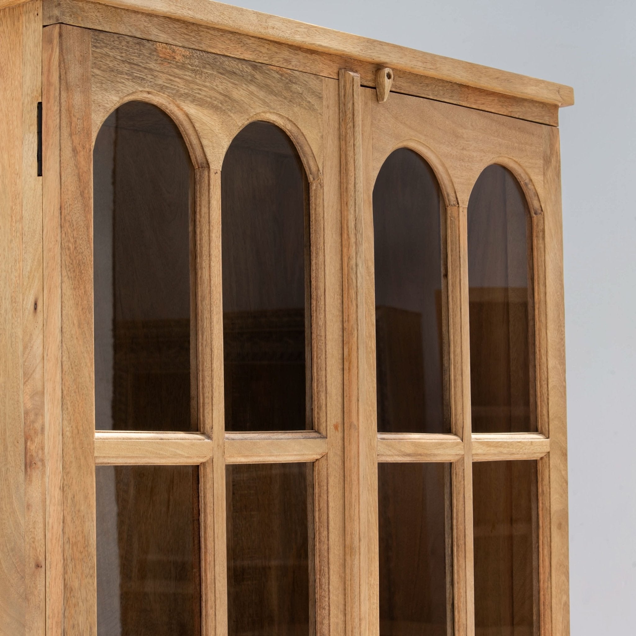 LUWIN WOODEN GLASS CABINET - Art and craft furniture