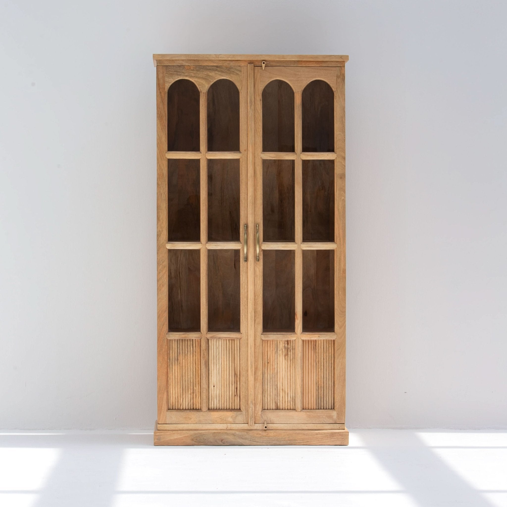 LUWIN WOODEN GLASS CABINET - Art and craft furniture