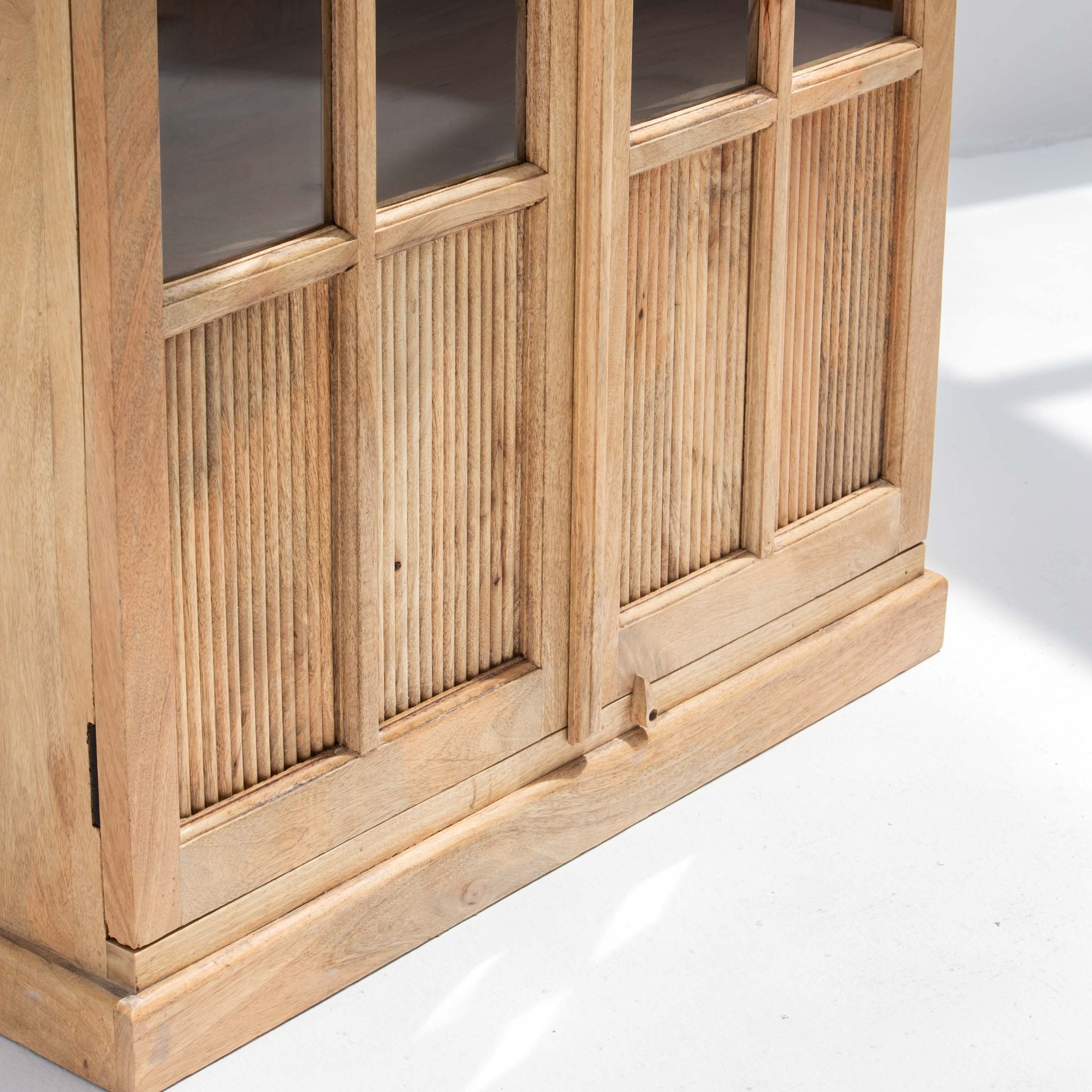 LUWIN WOODEN GLASS CABINET - Art and craft furniture