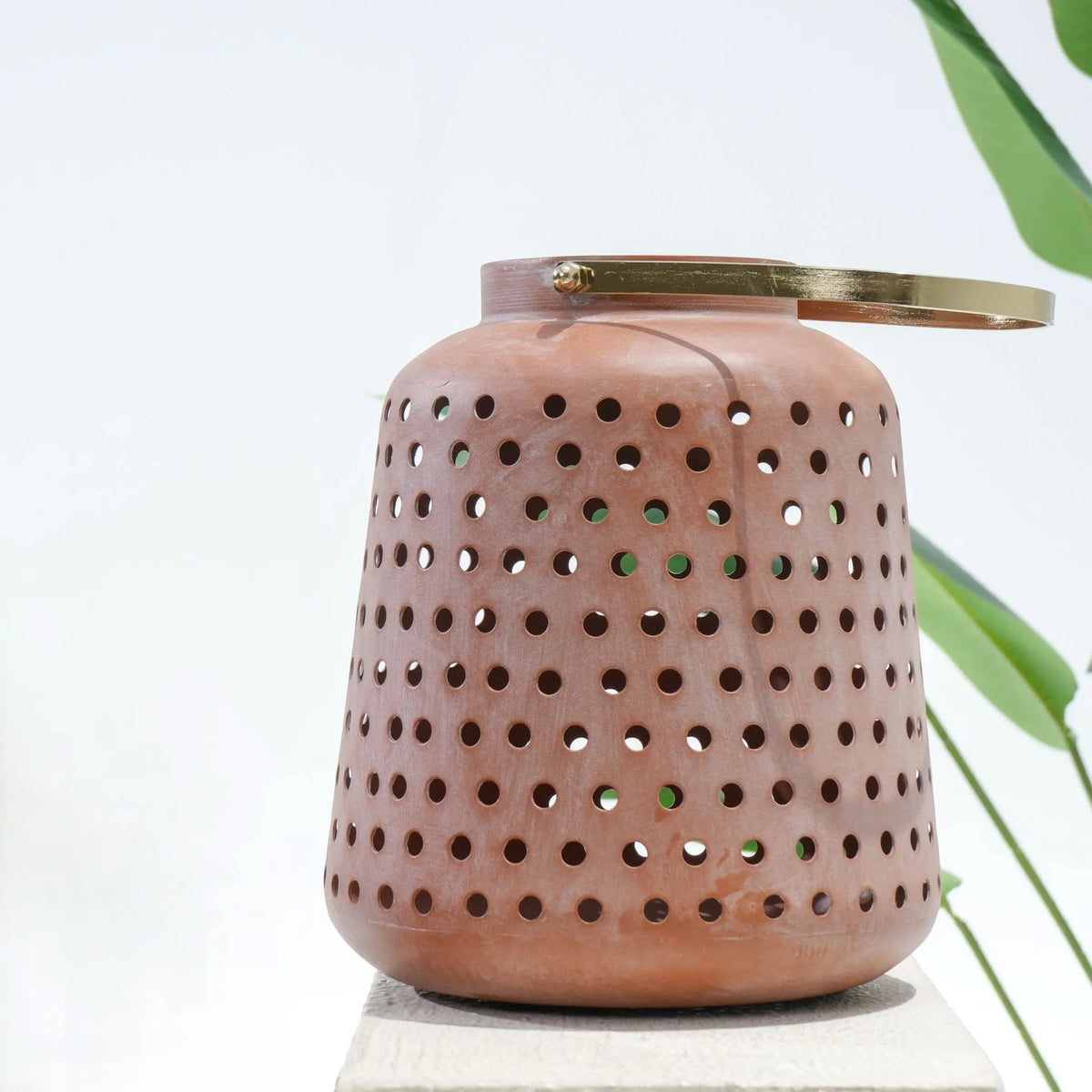 Sahara Big Terracotta Lantern - Art and craft furniture