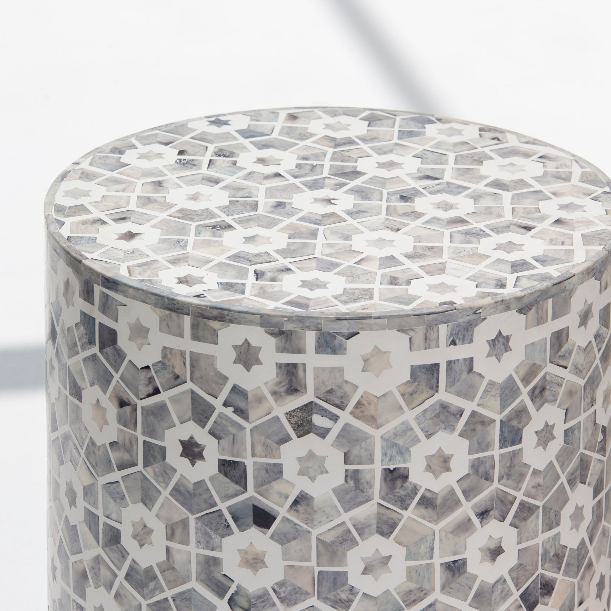 MAJESTIC INLAY ROUND STOOL - Art and craft furniture