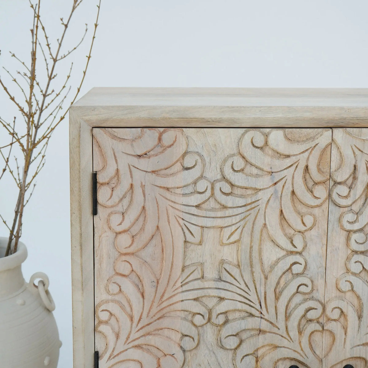Mango Aura Carved Sideboard - Art and craft furniture