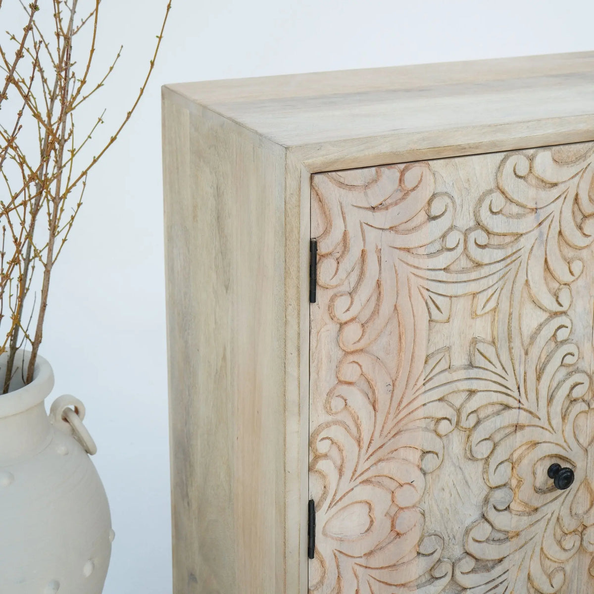 Mango Aura Carved Sideboard - Art and craft furniture