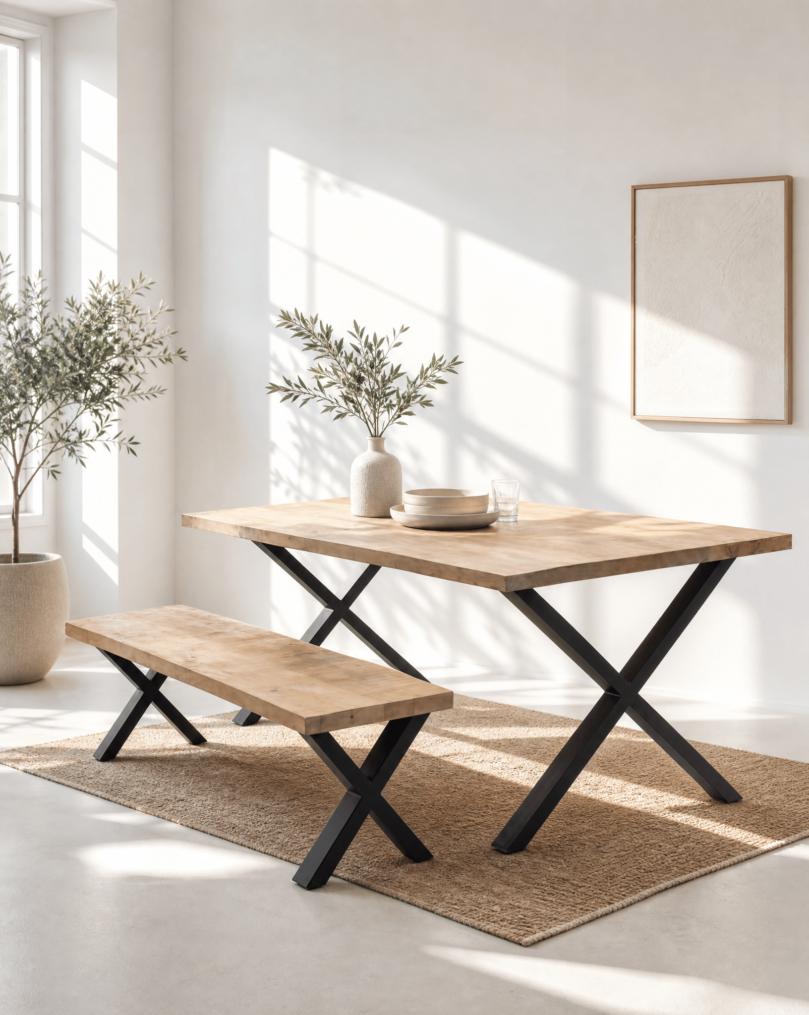 MANGO AURA X LEG DINING TABLE - Art and craft furniture