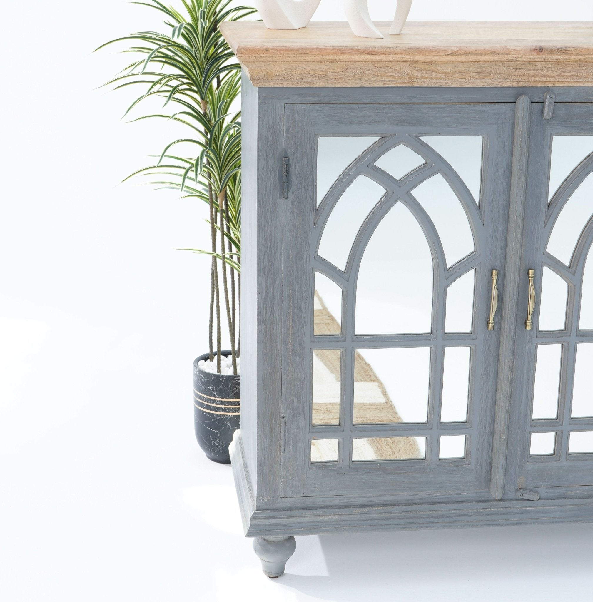 MANGO MYSTIQUE GLASS DOOR SIDEBOARD - Art and craft furniture