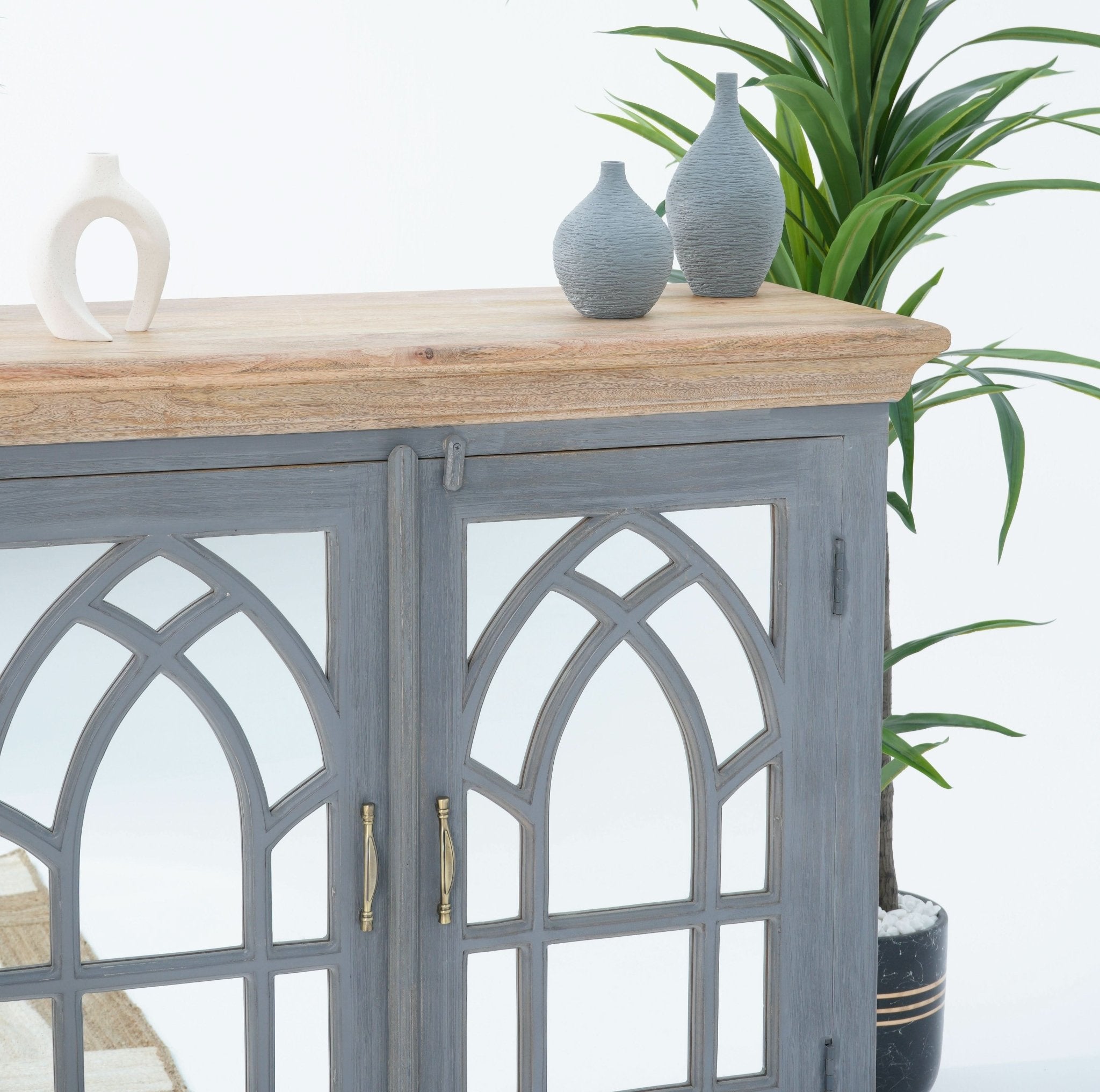 MANGO MYSTIQUE GLASS DOOR SIDEBOARD - Art and craft furniture