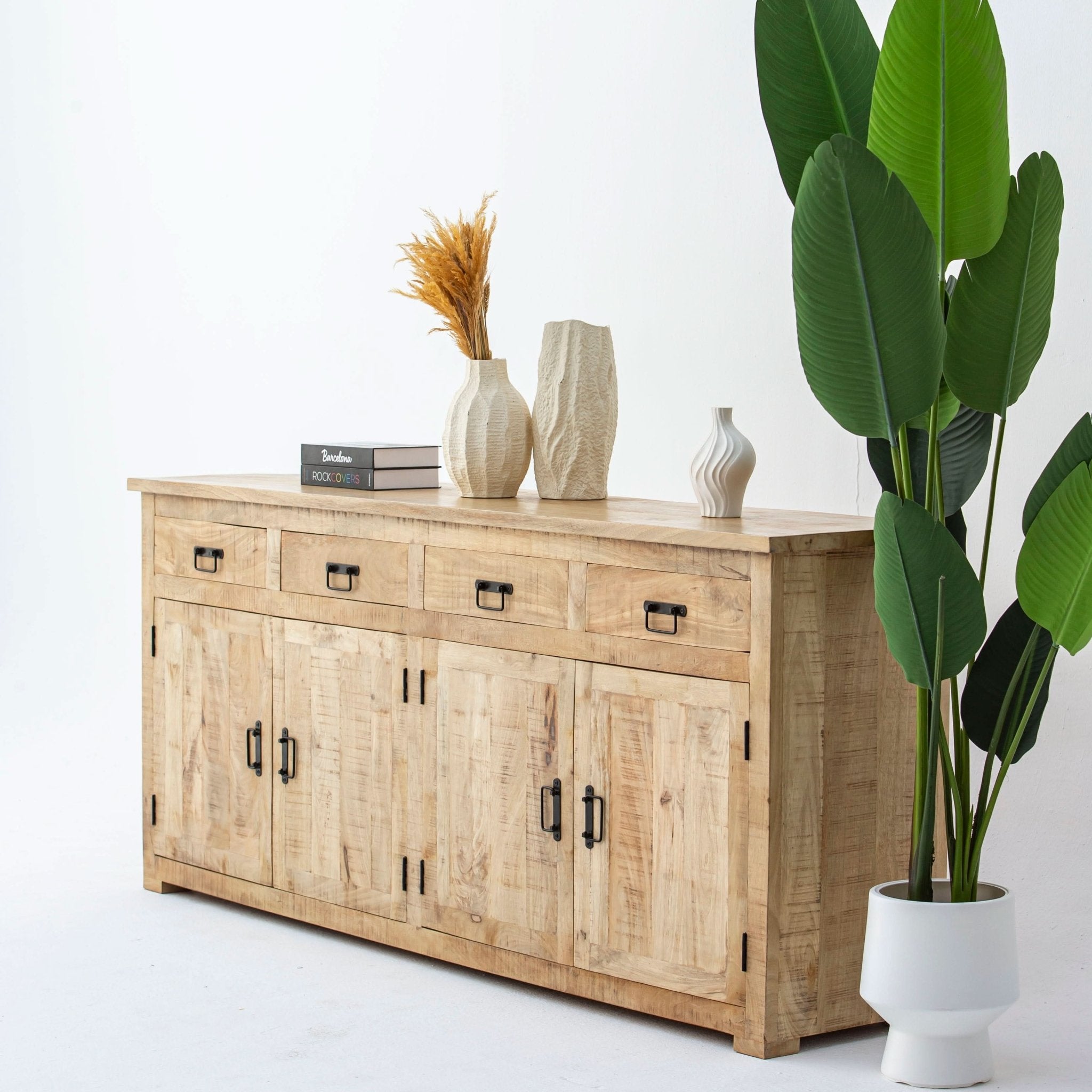 MANGOEDGE FOUR DOOR & DRAWER SIDEBOARD - Art and craft furniture