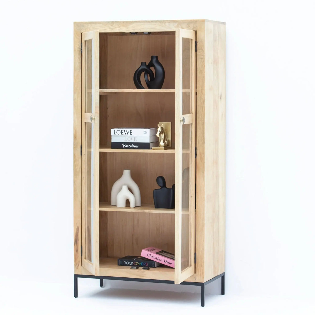 Mangoedge Two Door Wooden Cabinet - Art and craft furniture