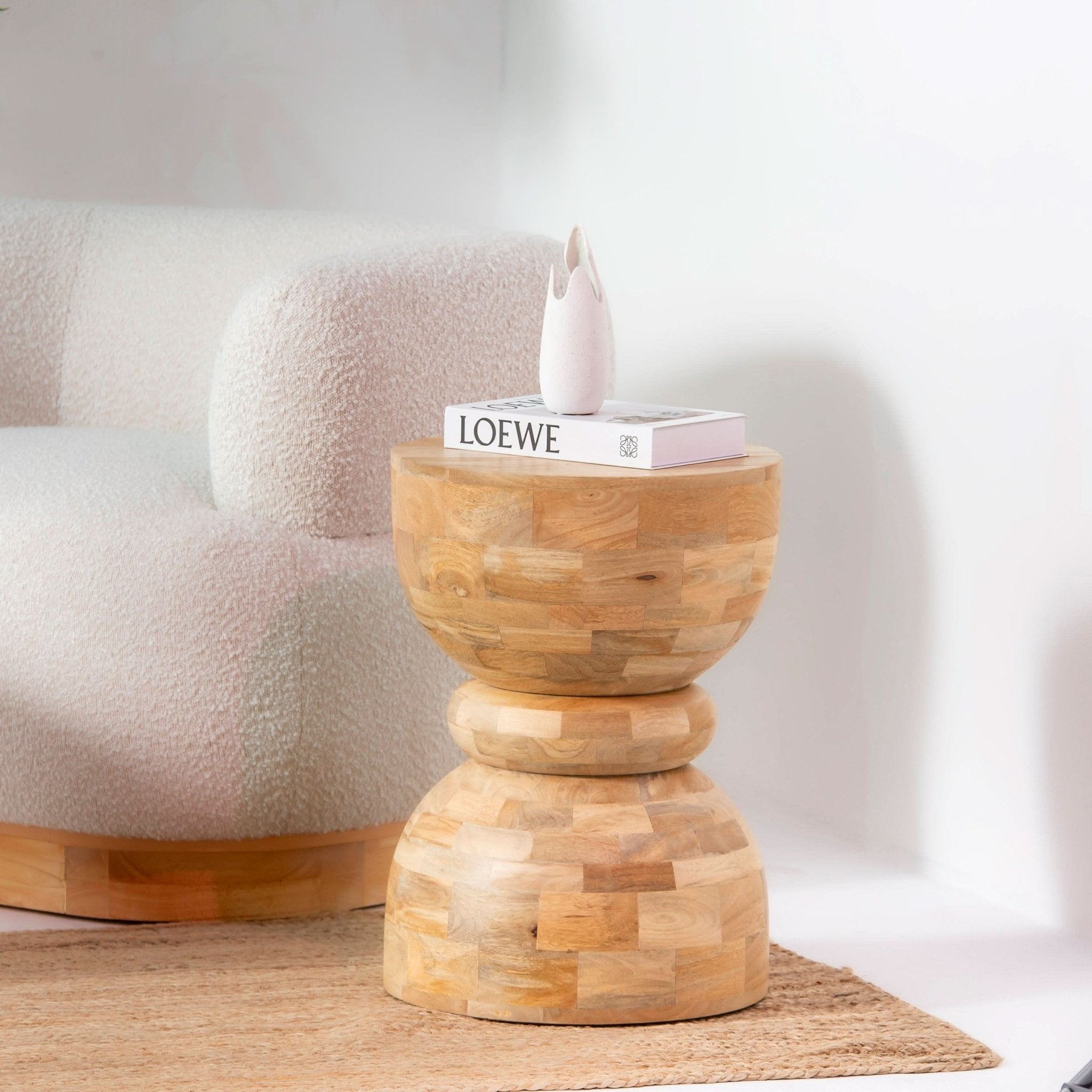 MANGOEDGE WOODEN SIDE TABLE - Art and craft furniture