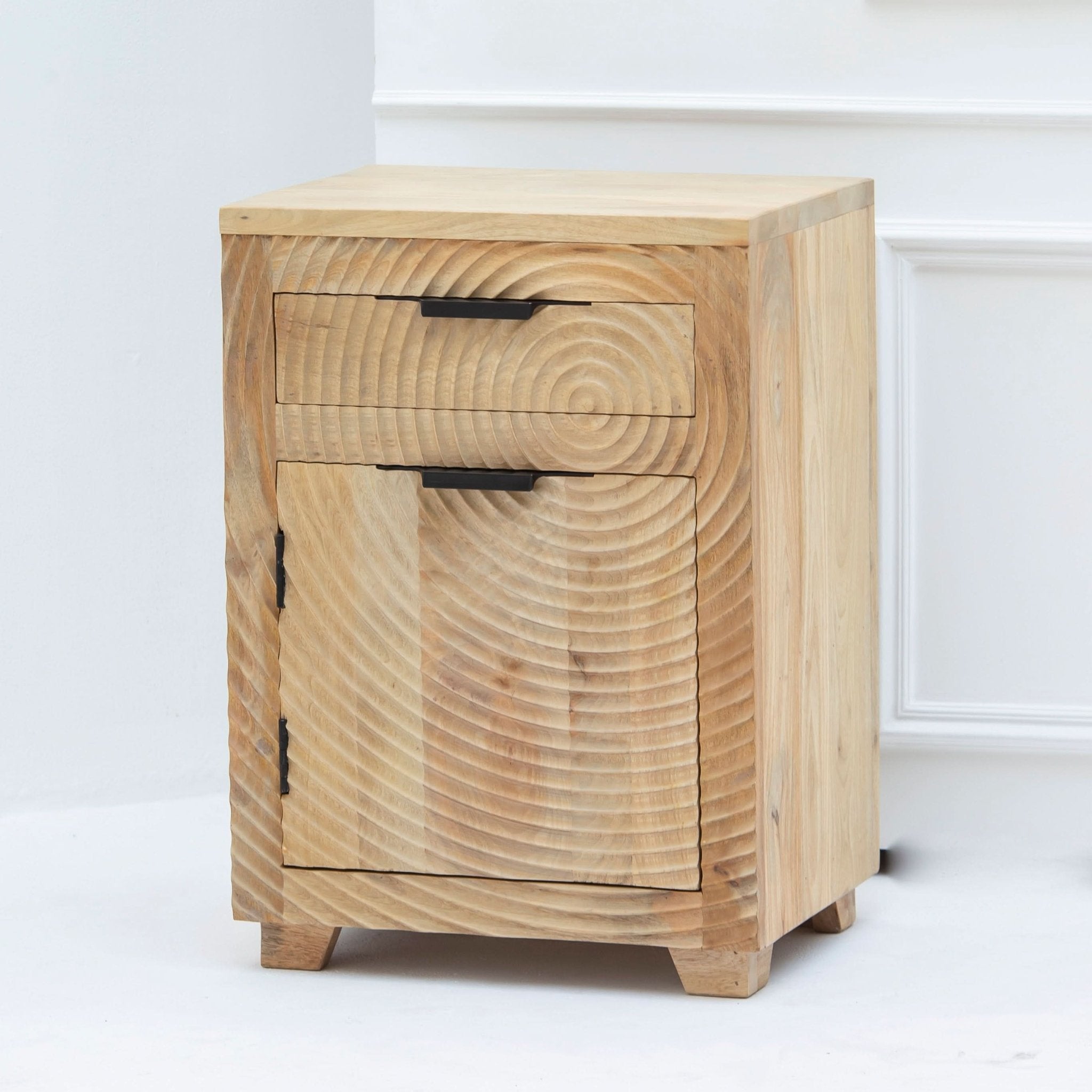MELBORNE WOODEN NIGHTSTAND TABLE - Art and craft furniture