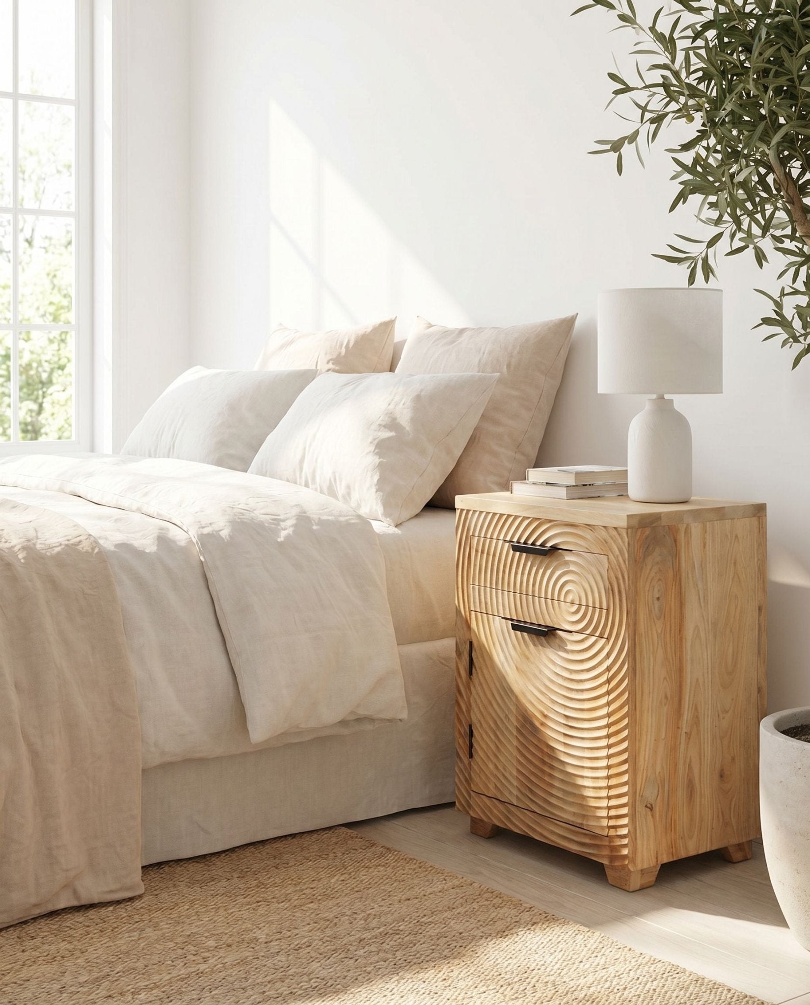 Melbourne Mango Wood Nightstand - Art and craft furniture