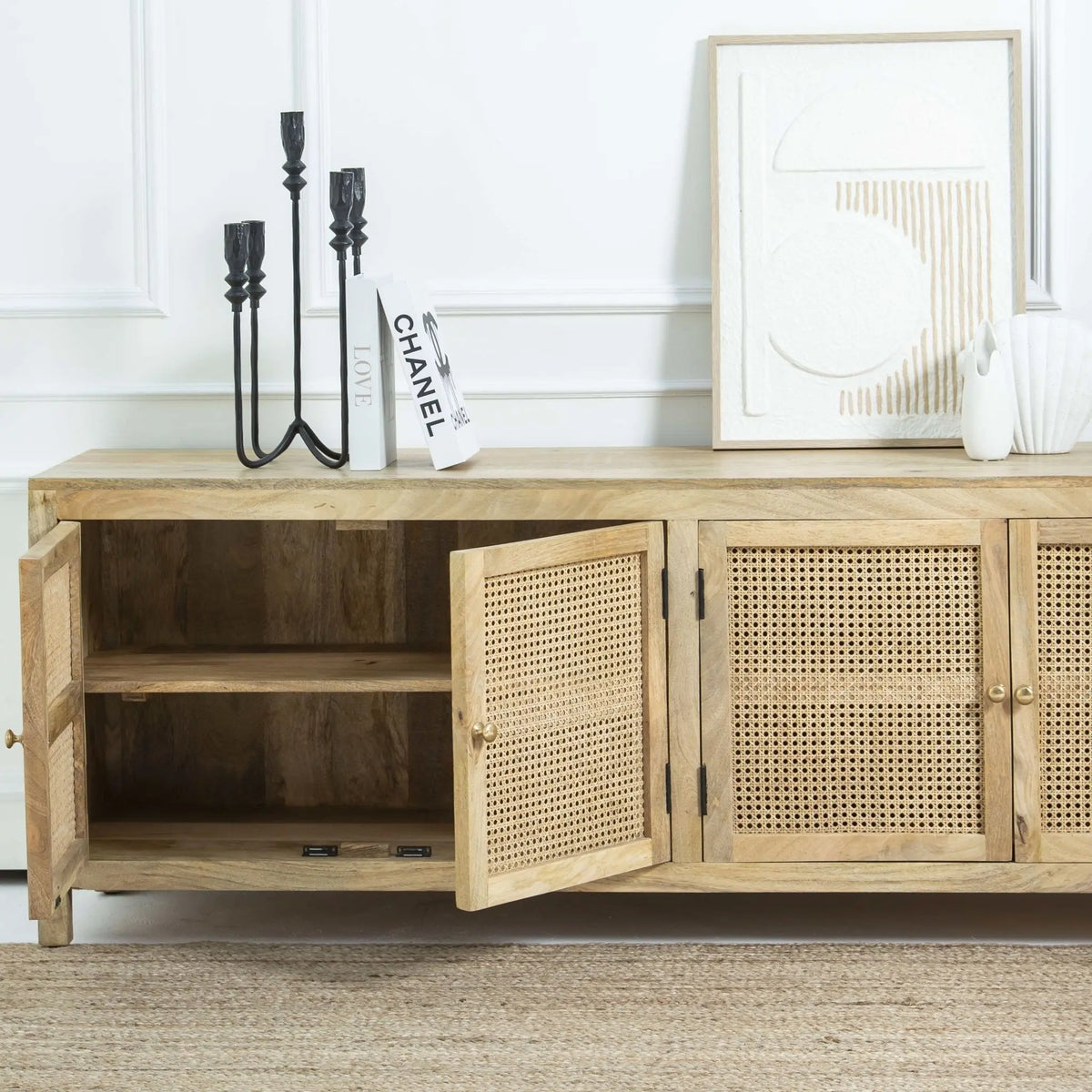 Milano Rattan TV Stand - Art and craft furniture