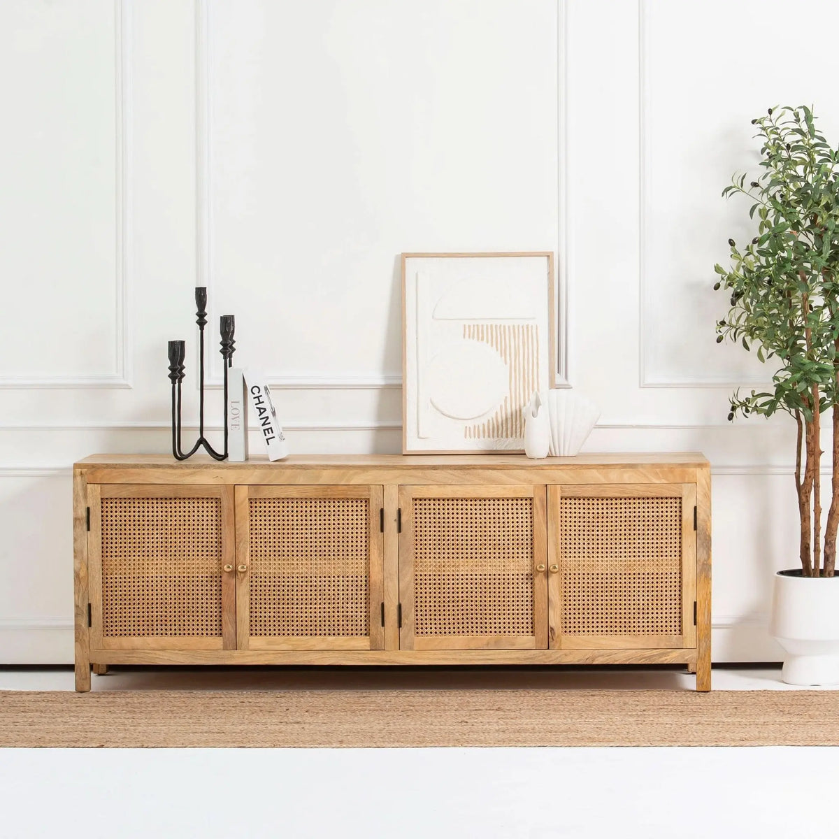 Milano Rattan TV Stand - Art and craft furniture